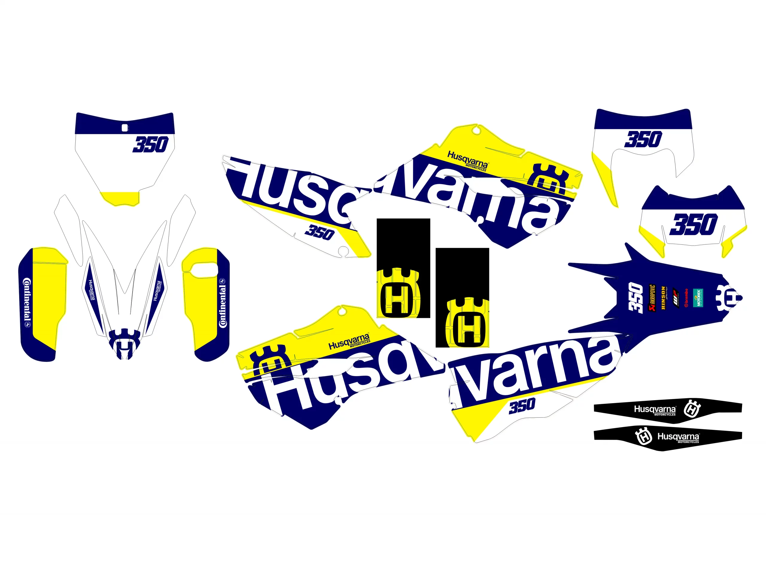 kit déco husqvarna te / fe (2014 2016) type origine