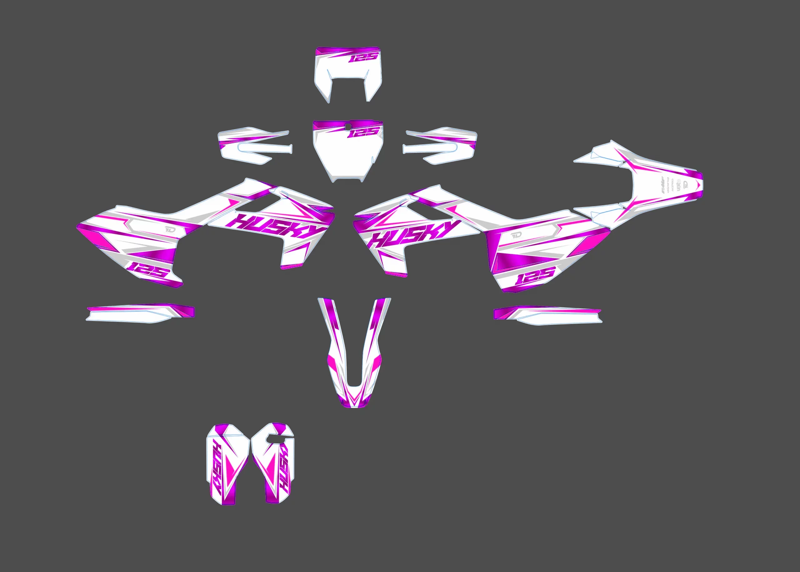 kit déco husqvarna tc / fc / fs (2016 2018) airon rose