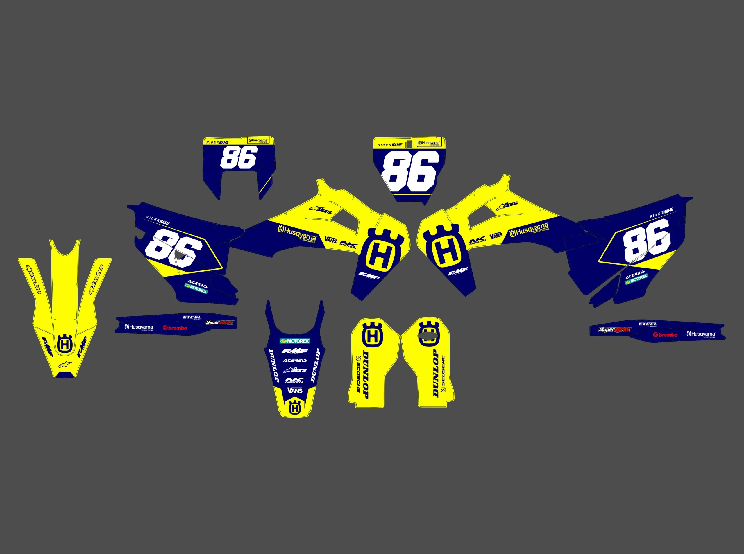 kit déco husqvarna te / fe (2020 2023) roll #2