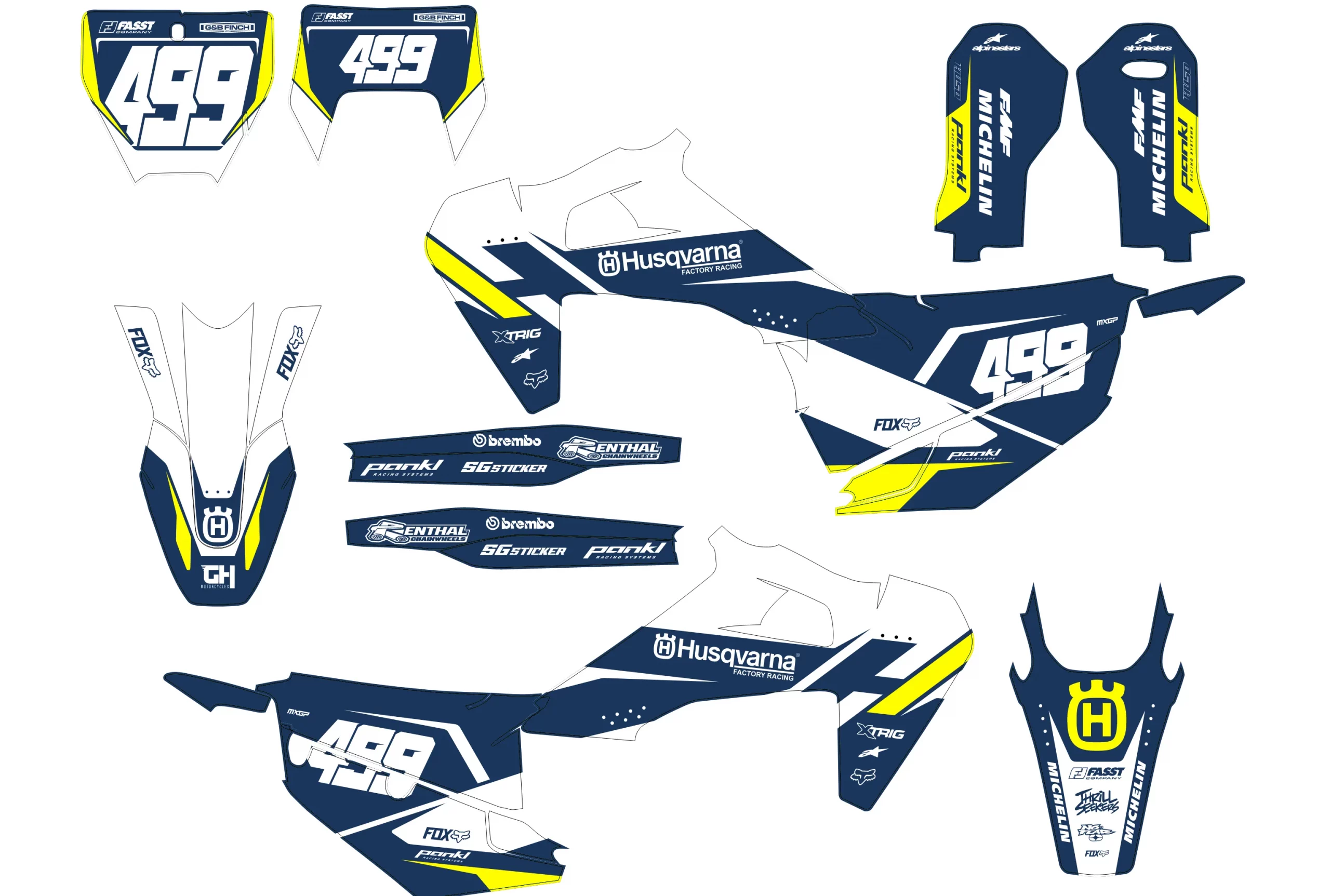 kit déco husqvarna te / fe (2020 2023) trevia