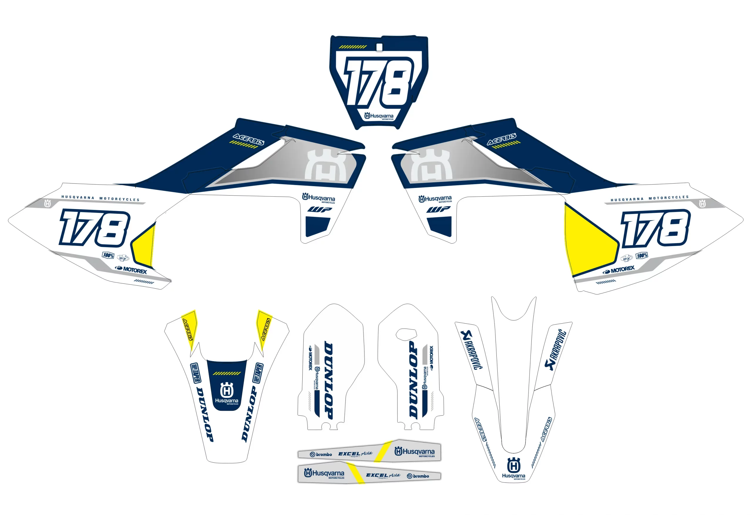 kit déco husqvarna 85 tc (2018 2024) airline