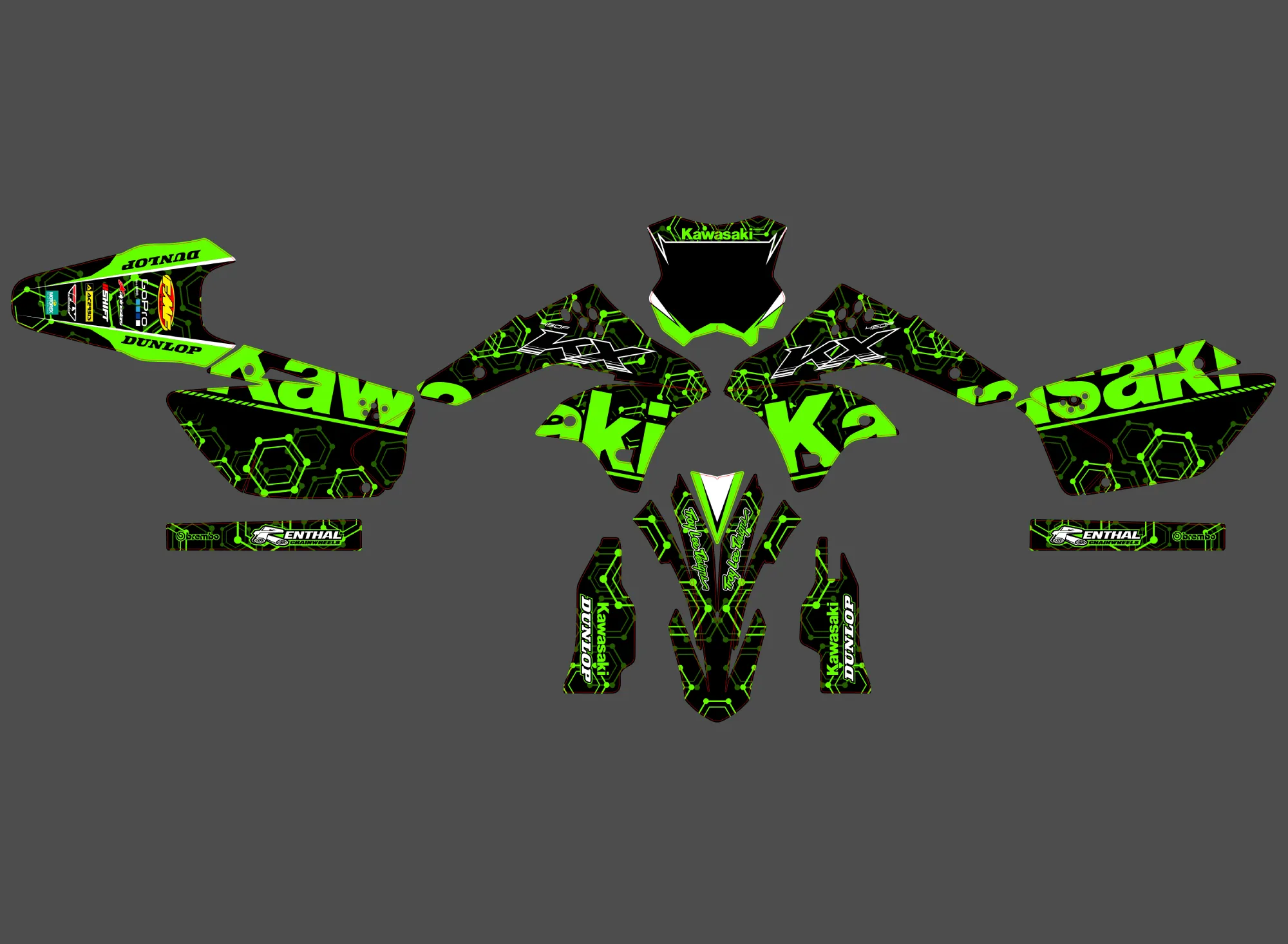 kit déco kawasaki 250 kxf (2006 2008) future