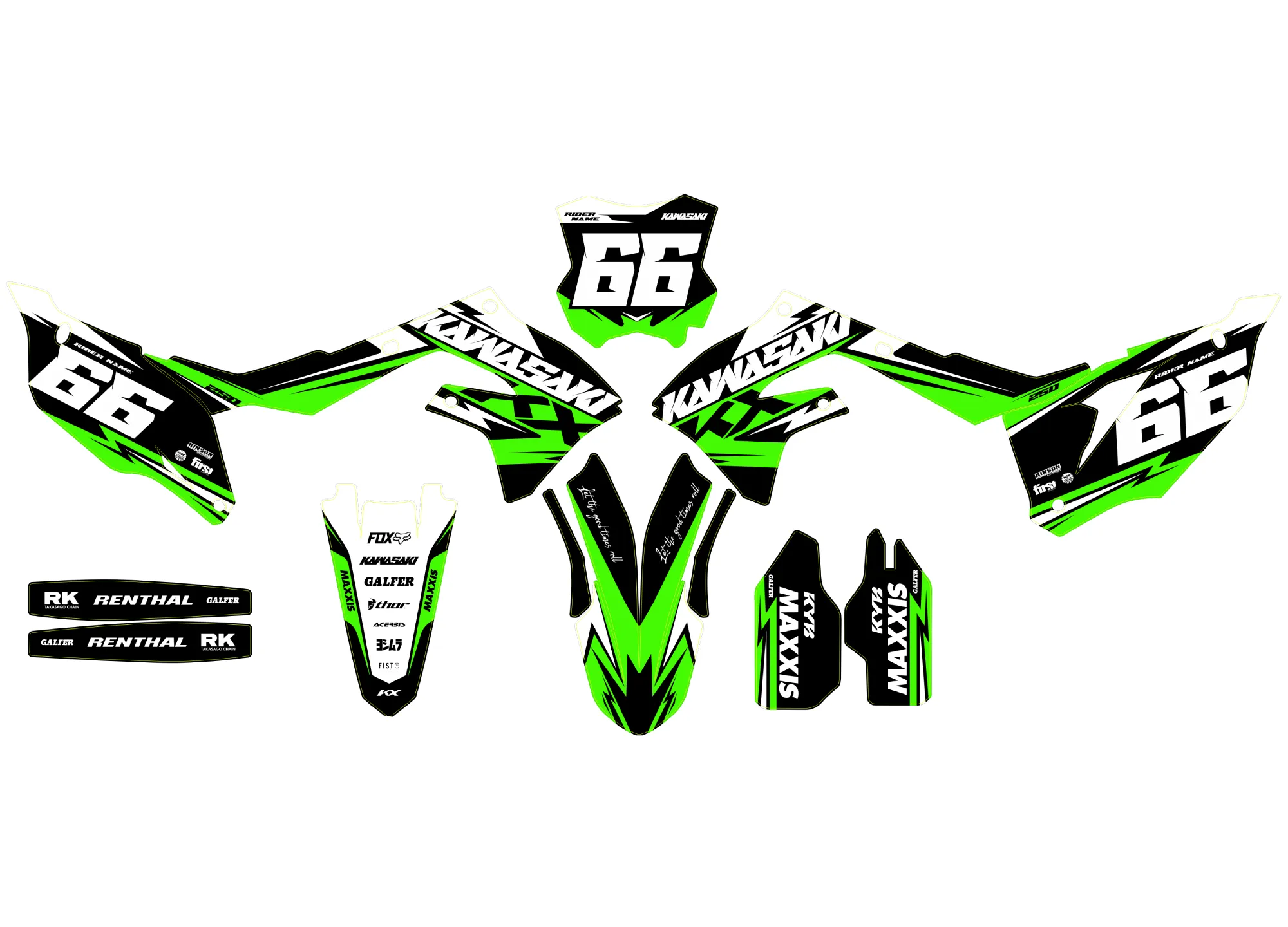 kit déco kawasaki 450 kxf (2019 2023) crossline