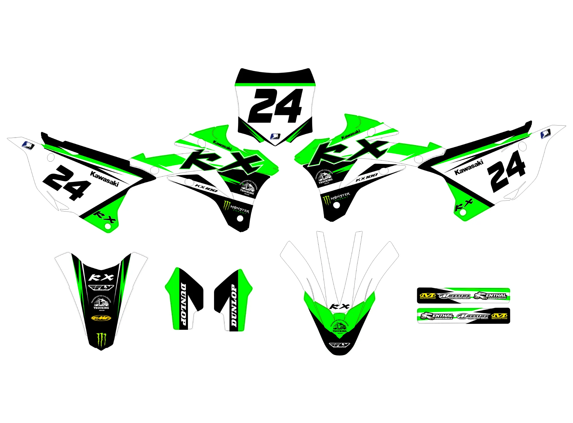 kit déco kawasaki 85 kx (2022 2024) factory