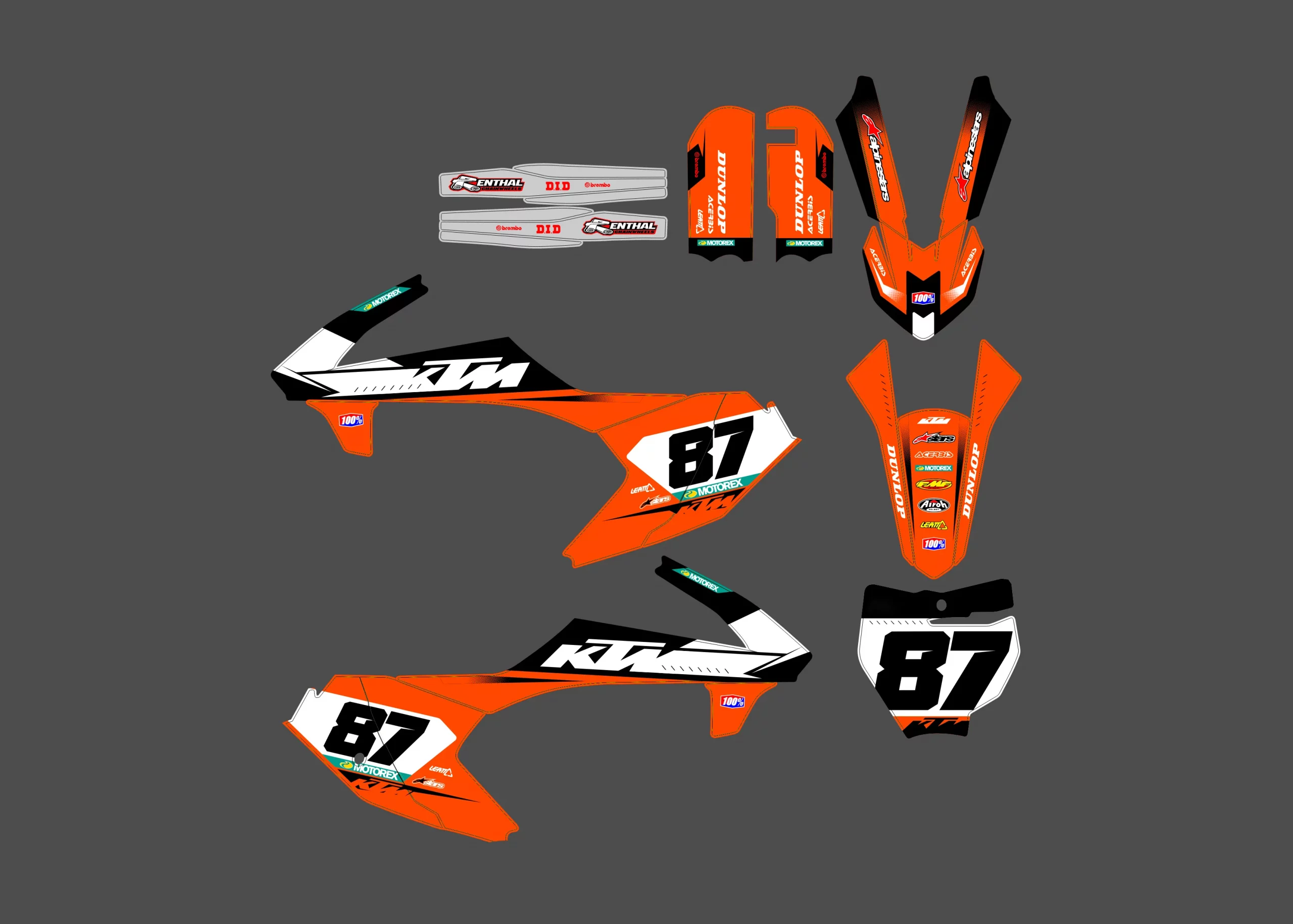 kit déco ktm 65 sx (2016 2023) type origine