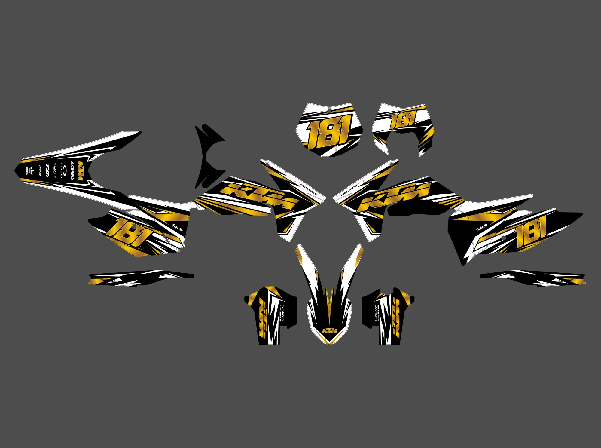 kit déco ktm exc / exc f (2012 2013) loop ir