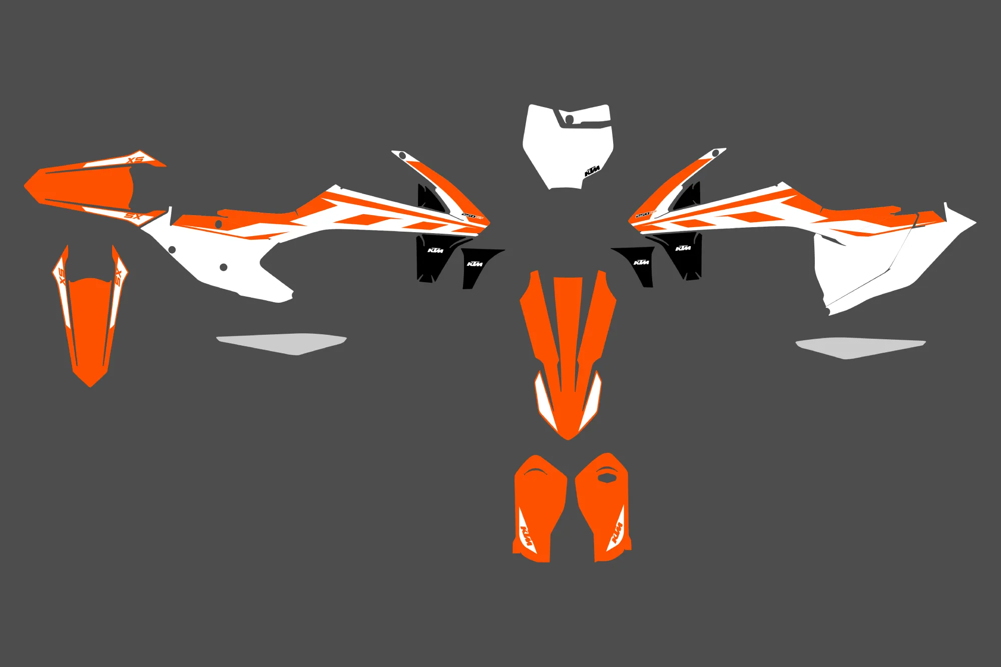 kit déco ktm exc / exc f (2017 2019) origine