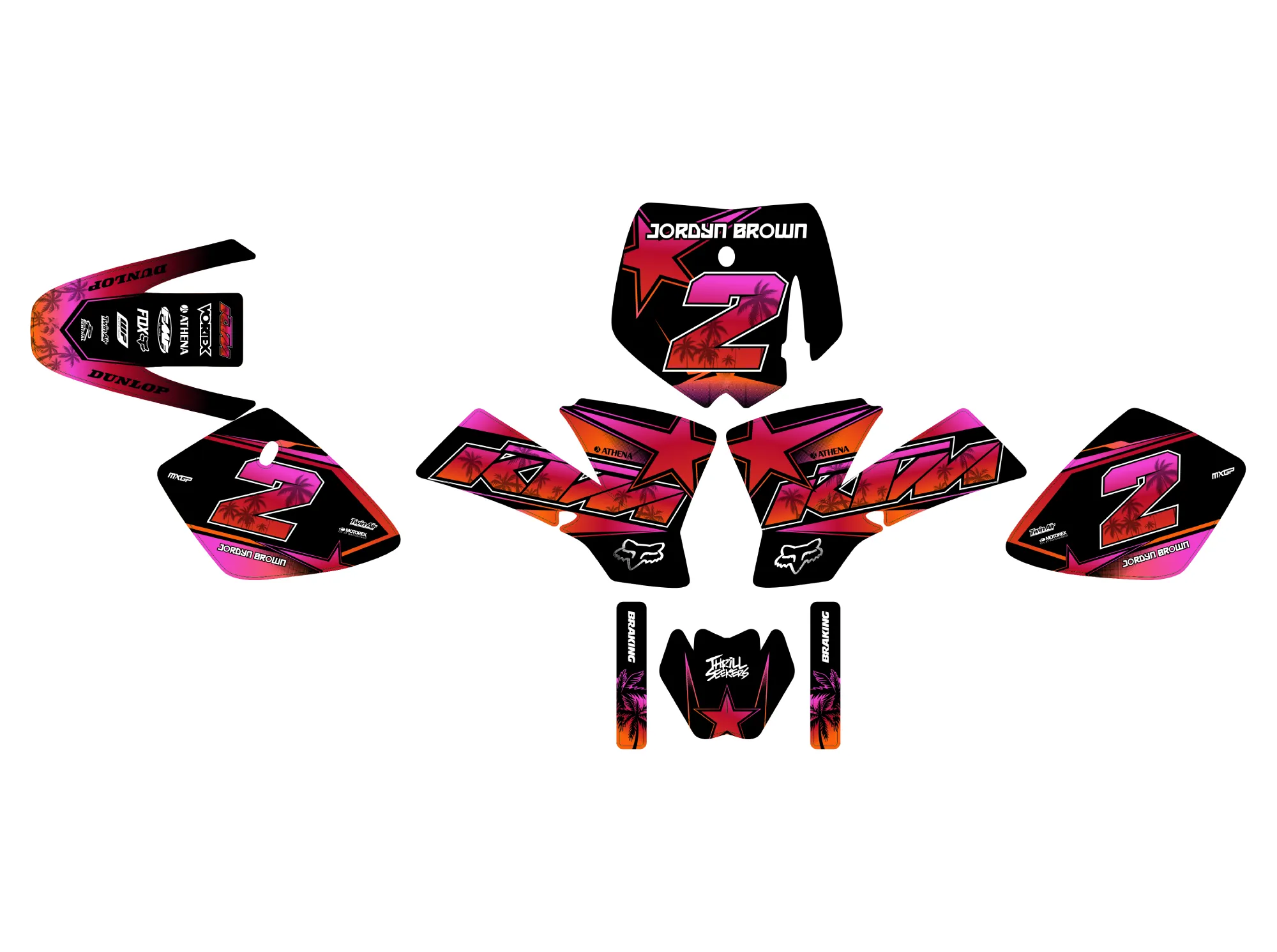 kit déco ktm 50 sx (2002 2008) rockstar