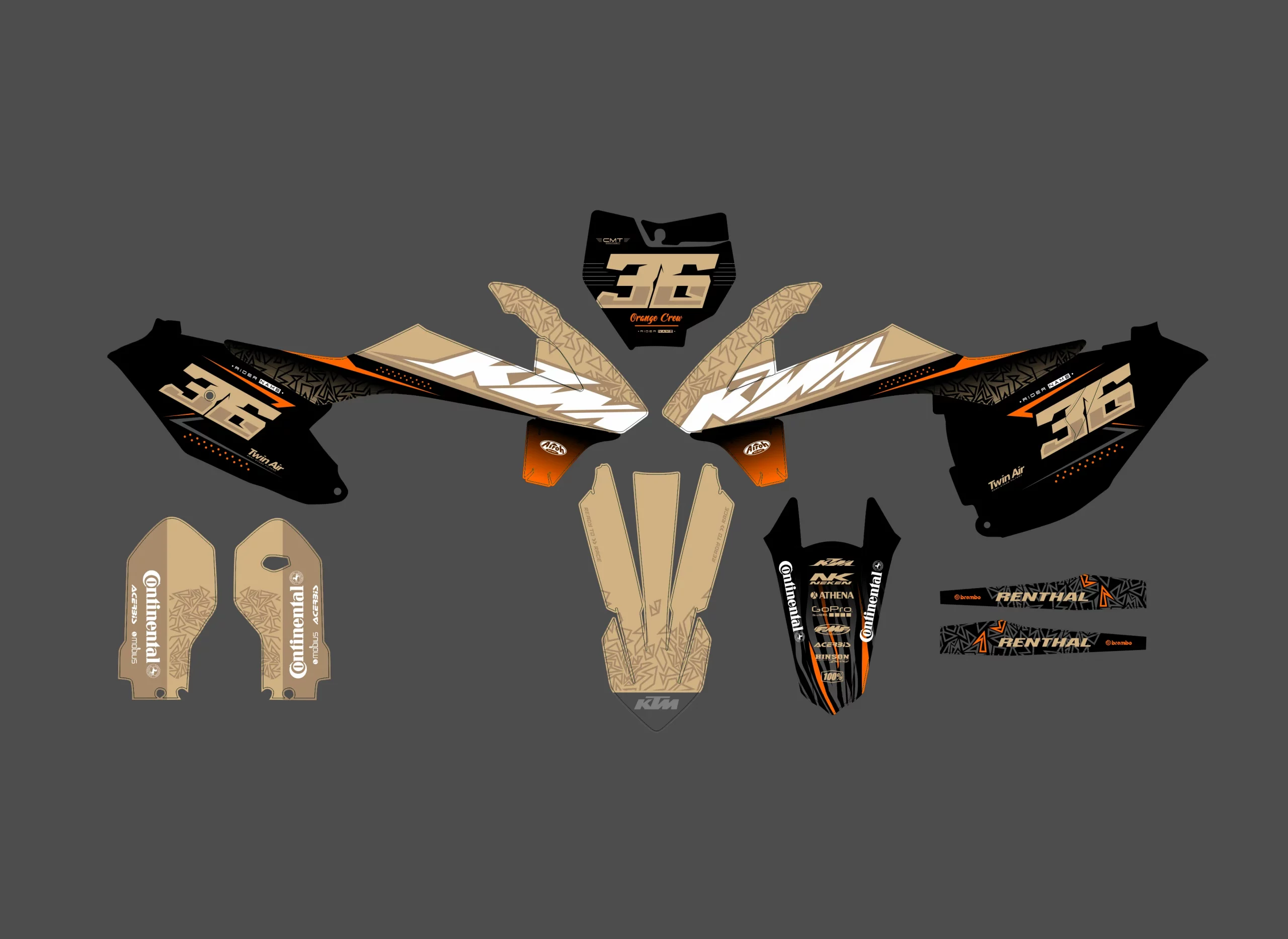 kit déco ktm 85 sx (2018 2024) sable