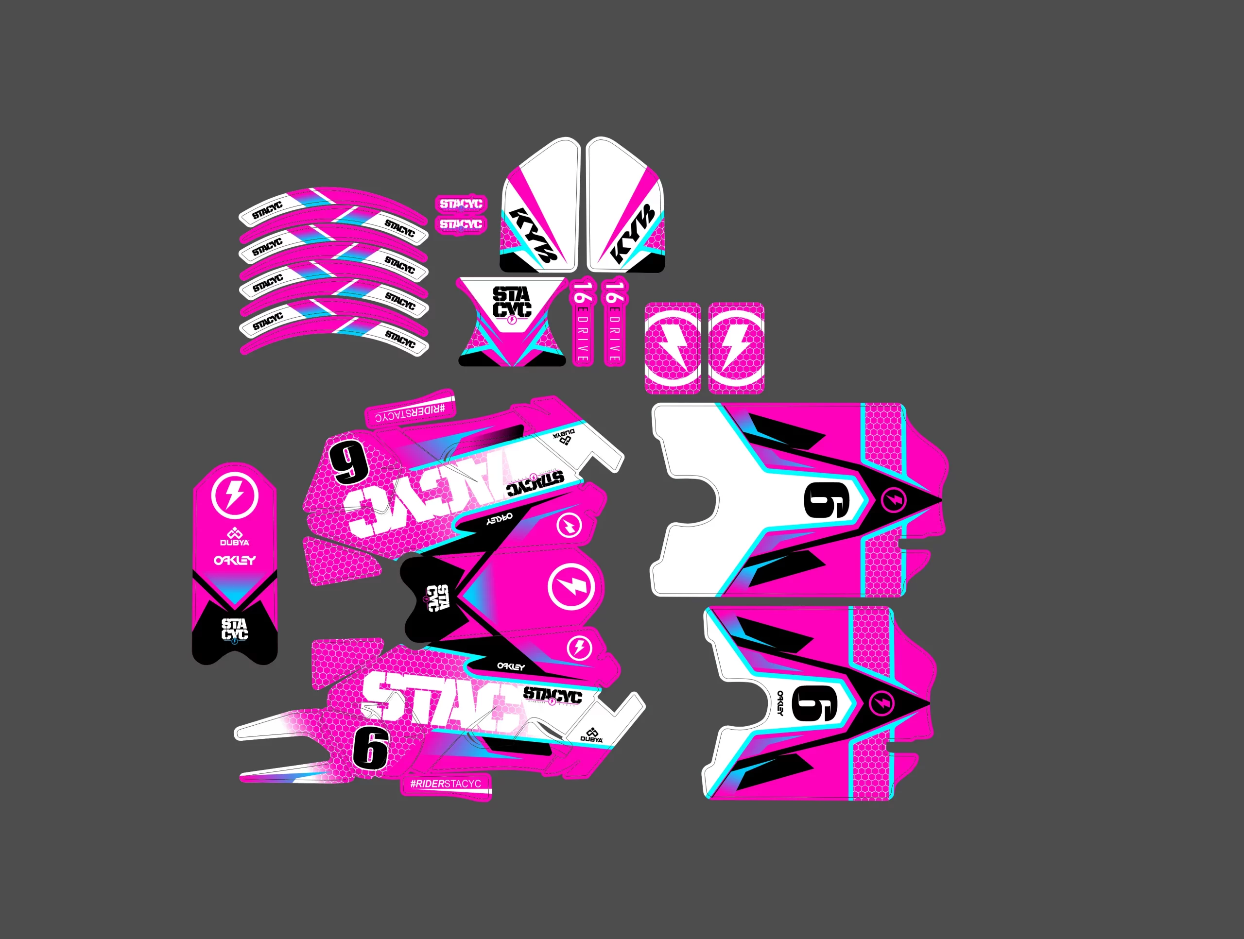 kit déco stacyc 16edrive energy rose