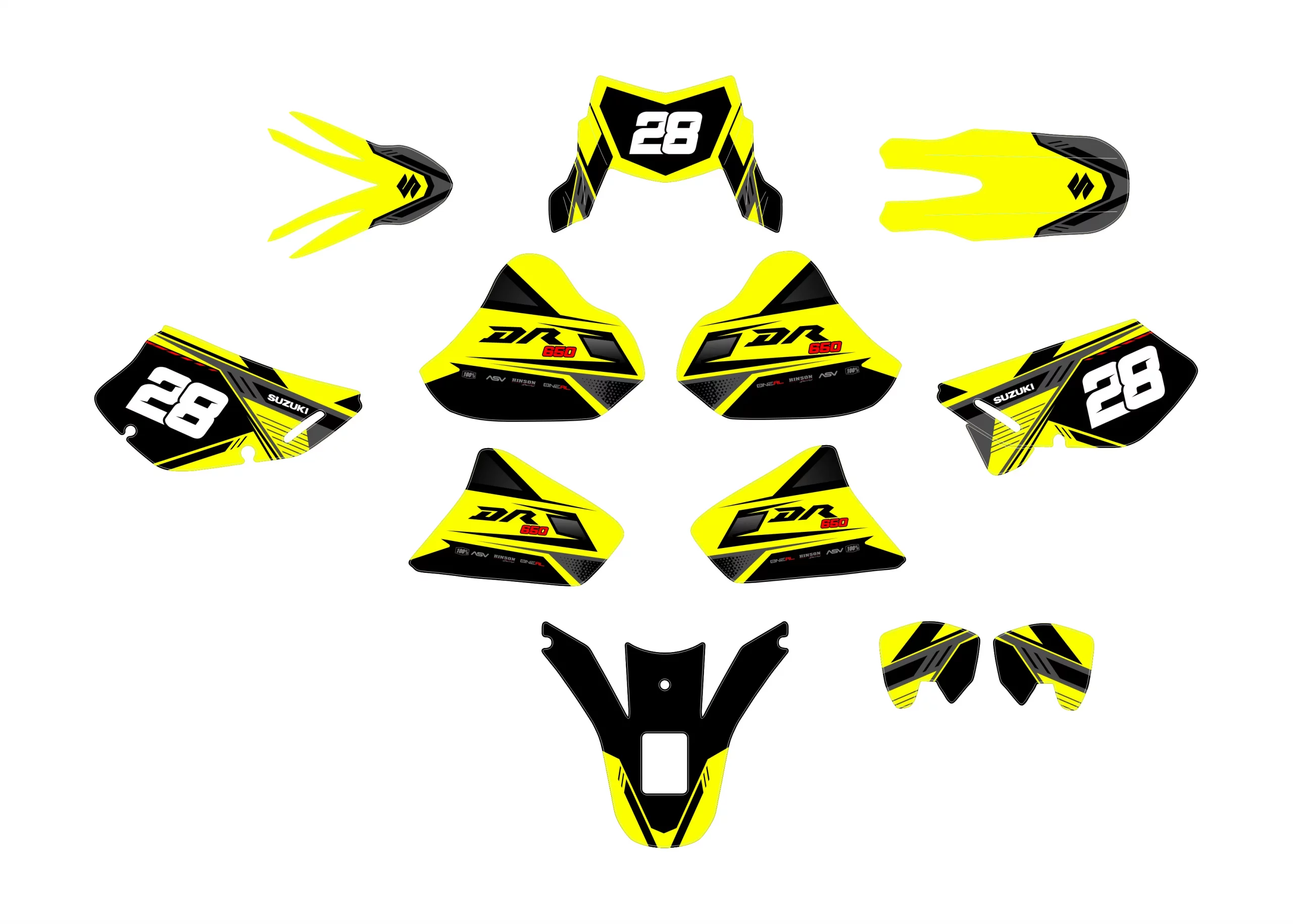 kit déco suzuki dr 650 race