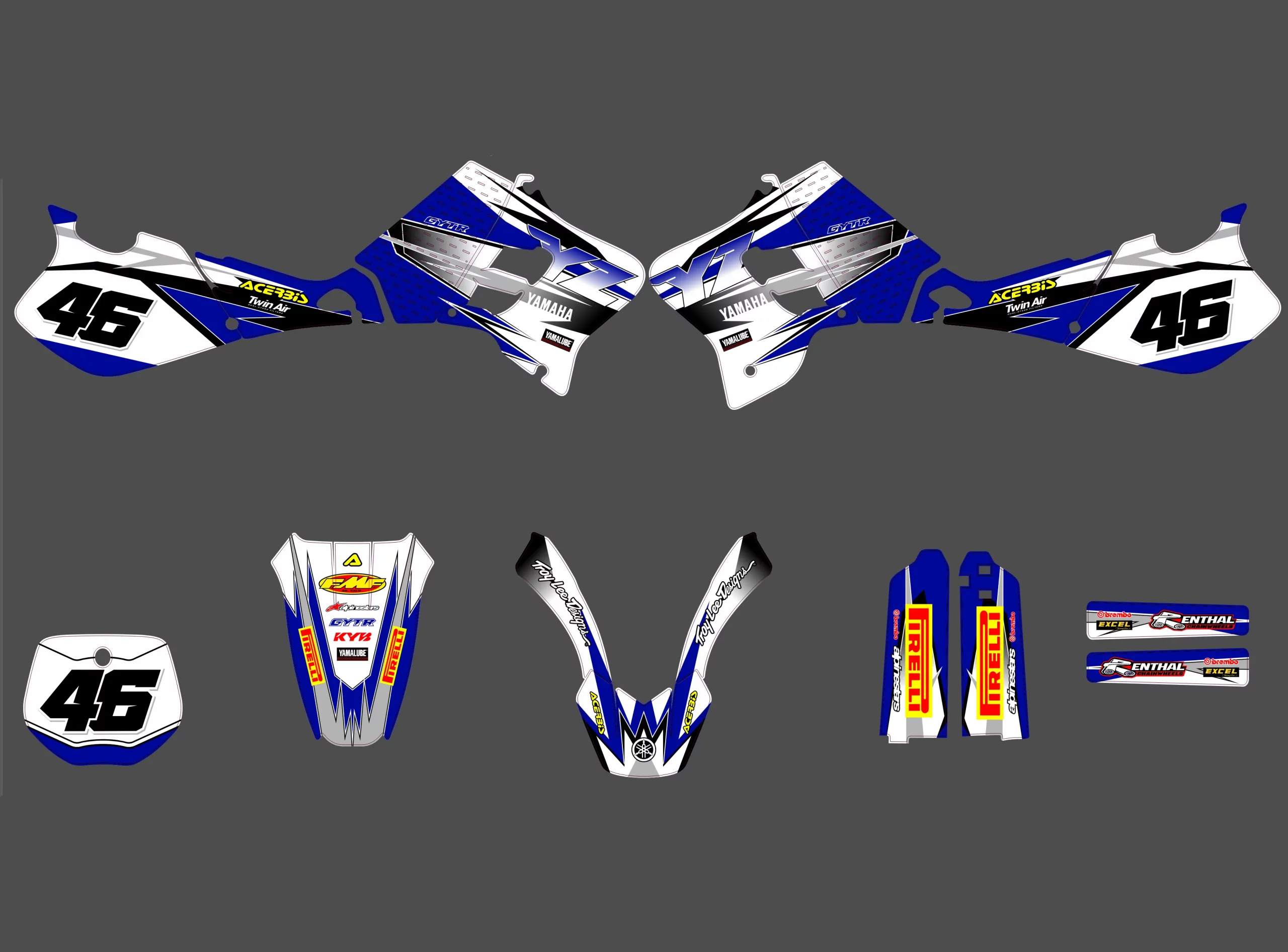kit déco yamaha 250 yz (1993 1995) type origine