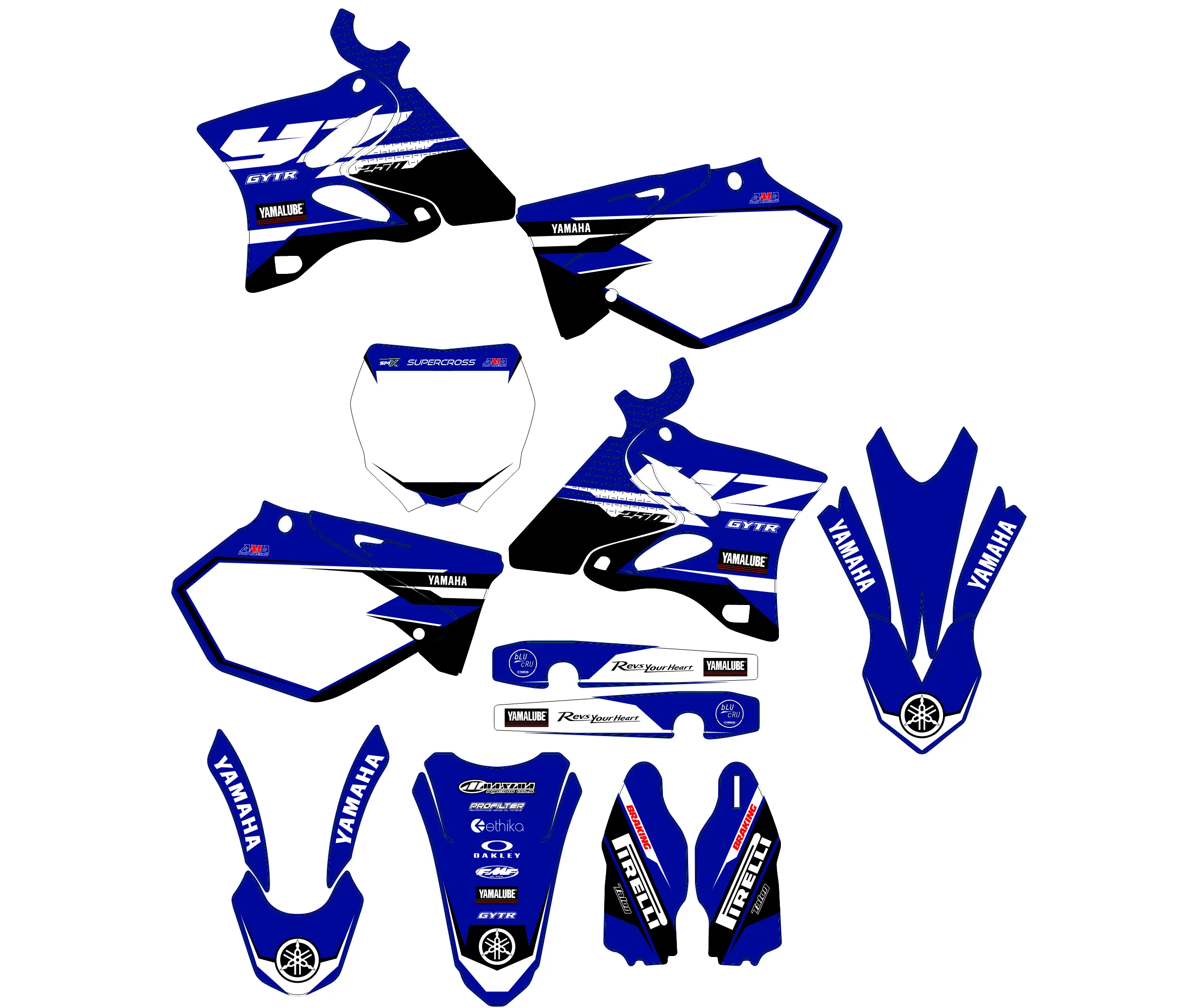 kit déco yamaha 125 yz (2002 2014) origine