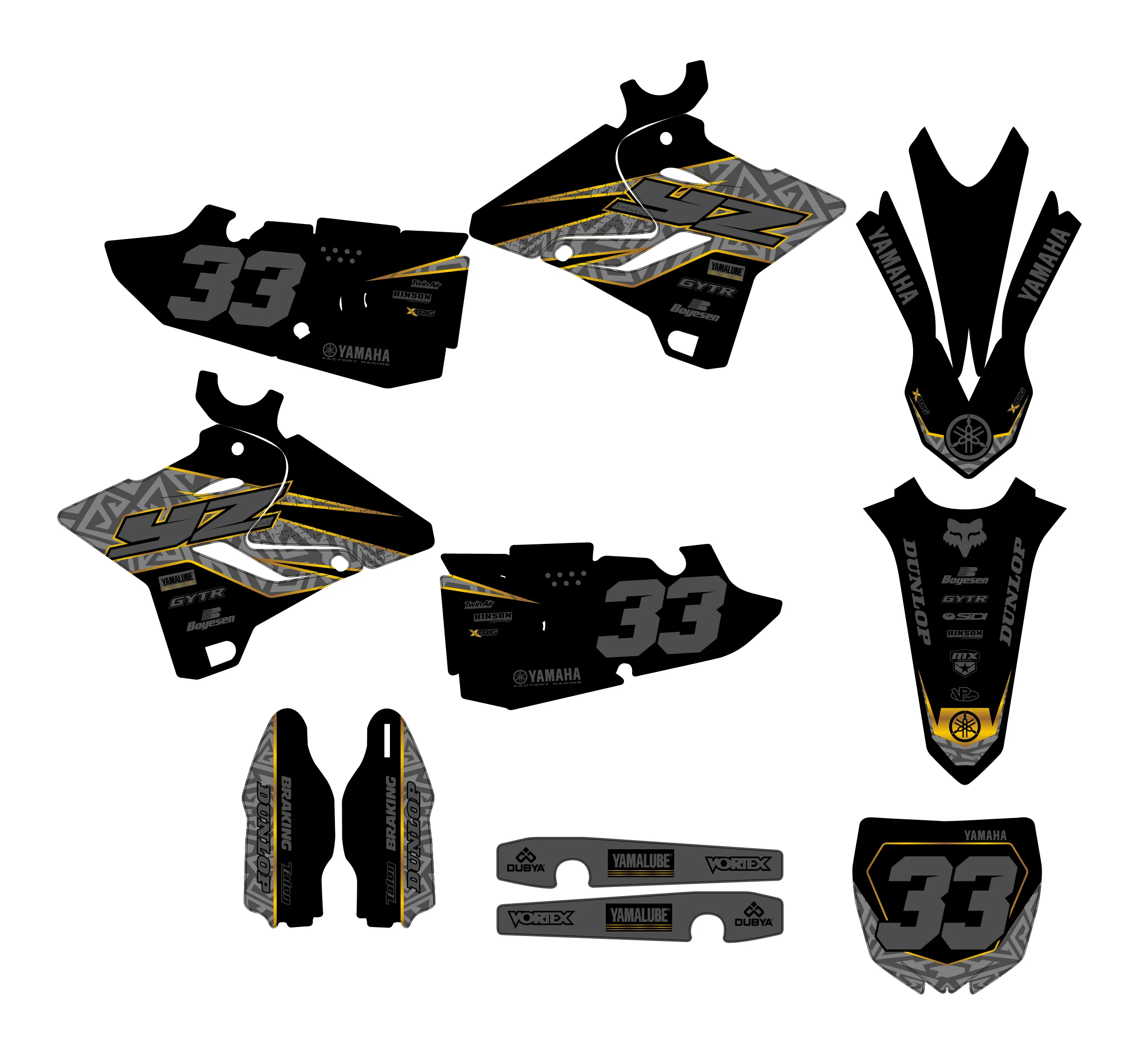 kit déco yamaha 125 yz (2015 2021) geometric