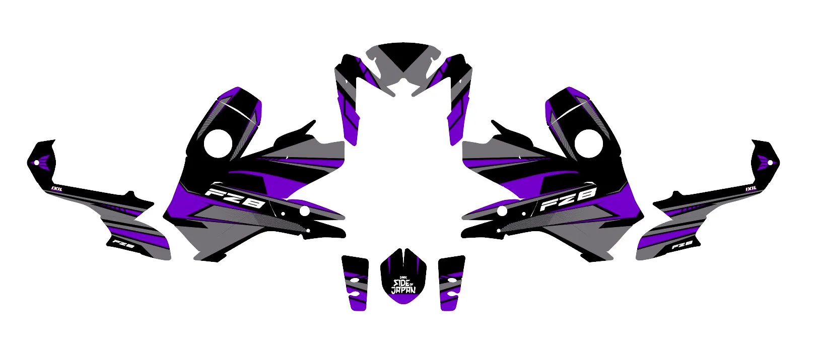 kit déco yamaha fz8 – factory violet