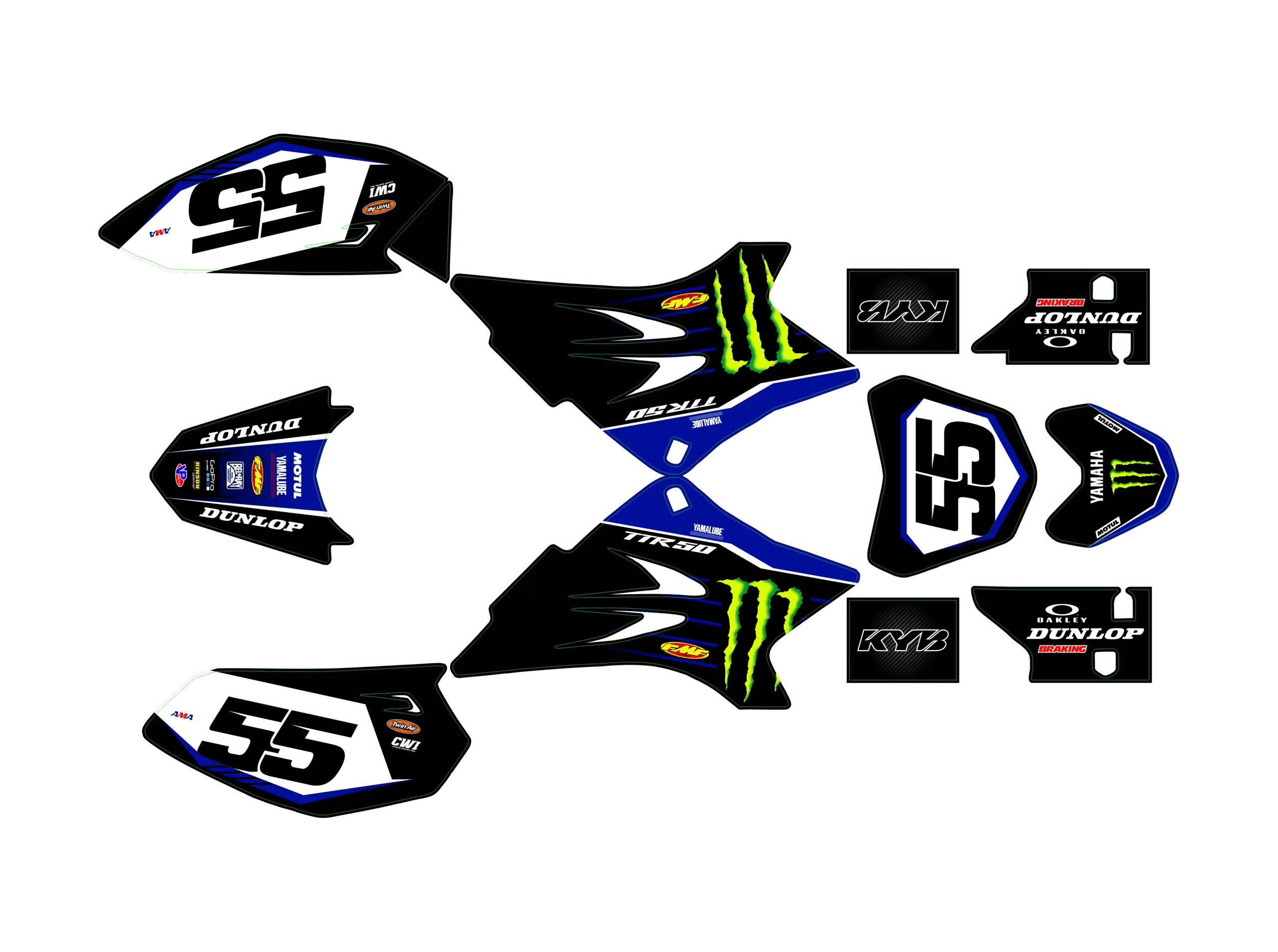 kit déco yamaha 50 ttr monster