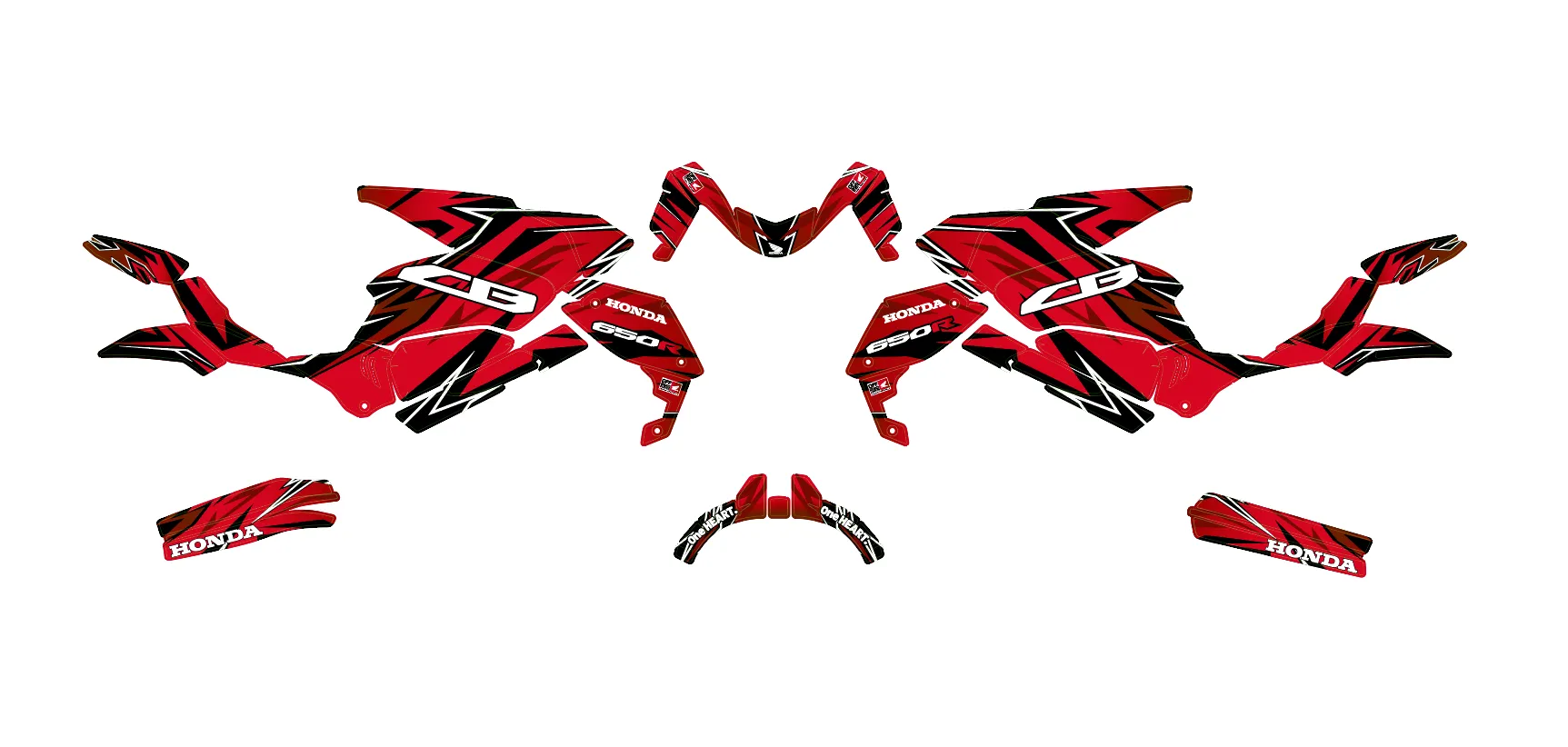 kit déco honda cb 650 r (2019 2023) – race rouge