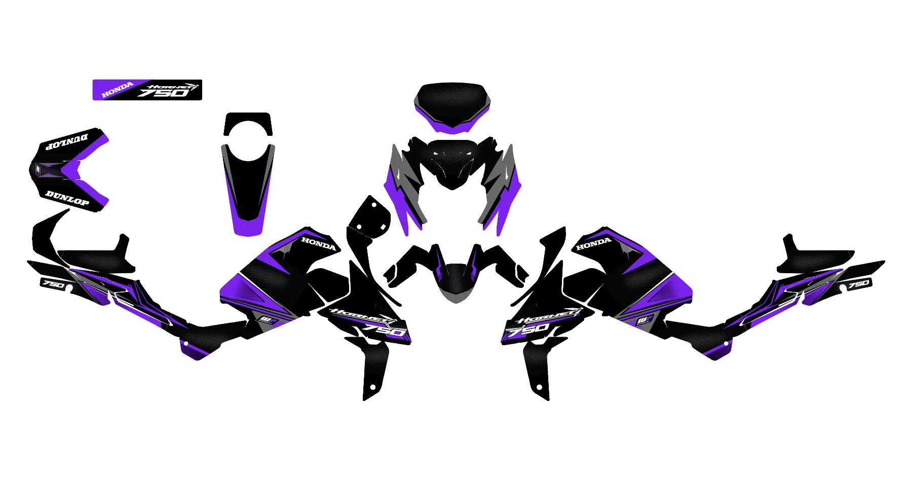 kit déco honda hornet cb 750 – factory violet