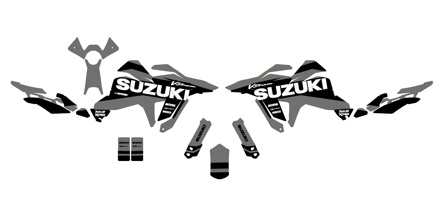 kit déco suzuki v strom 800 de – factory gris