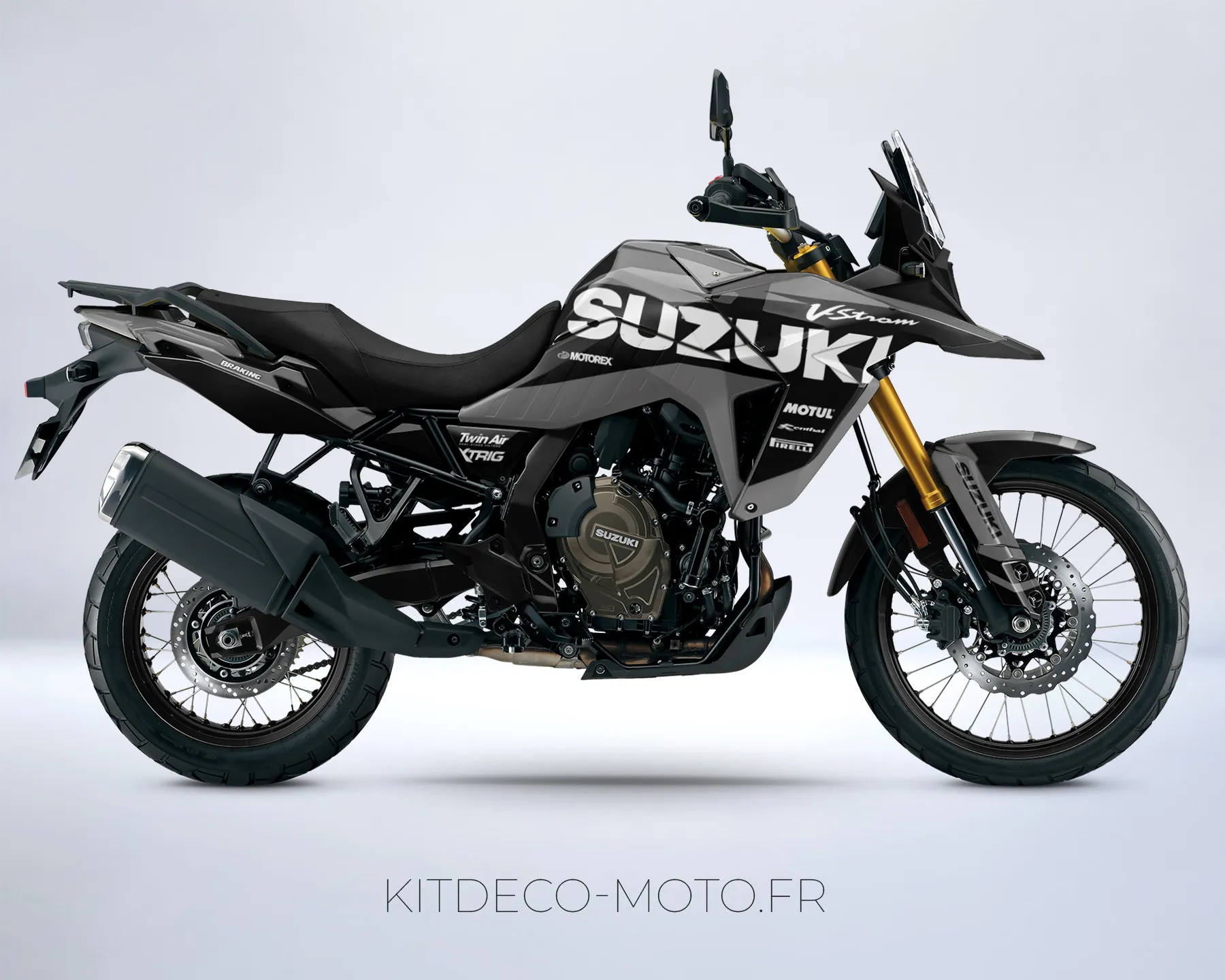 kit déco suzuki v strom 800 de – factory gris