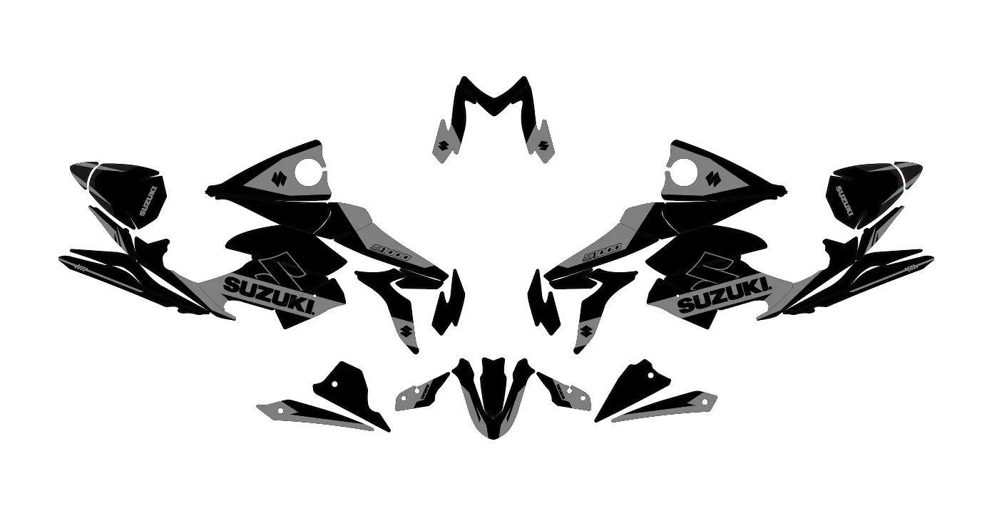 kit déco suzuki gsx s 1000 – race gris