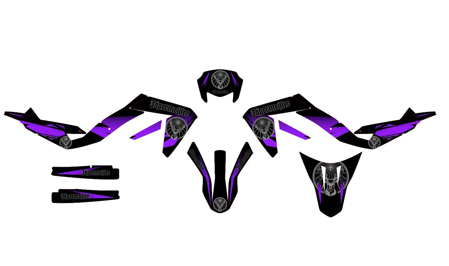kit déco aprilia 50 rx / sx (2006 2017) jager violet