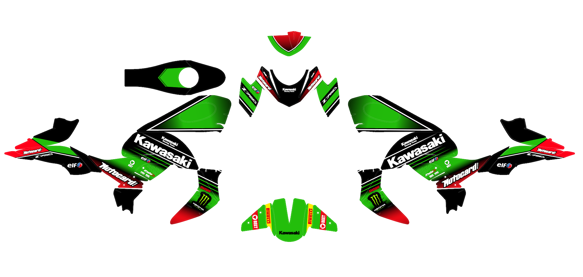 kit déco kawasaki z750 monster