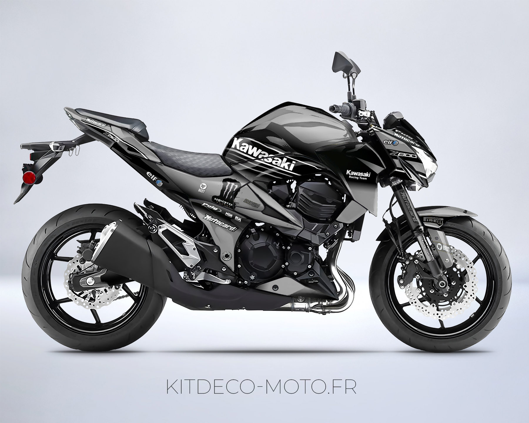 kit déco kawasaki z800 monster gris
