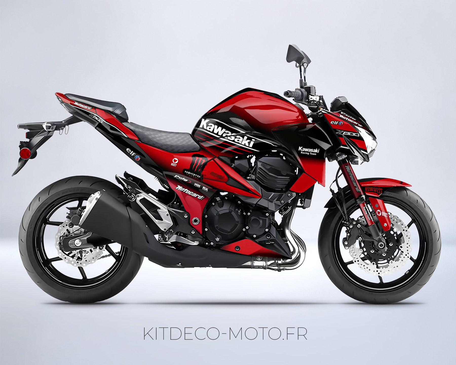 kit déco kawasaki z800 monster rouge