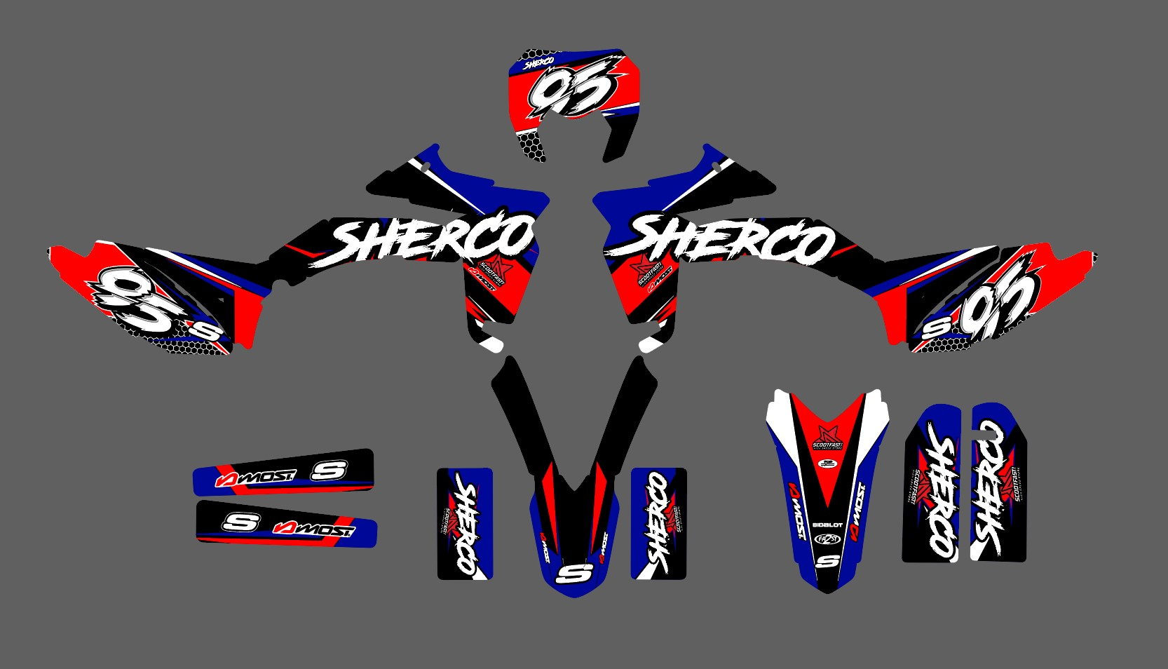 kit déco sherco 50 sm – trust