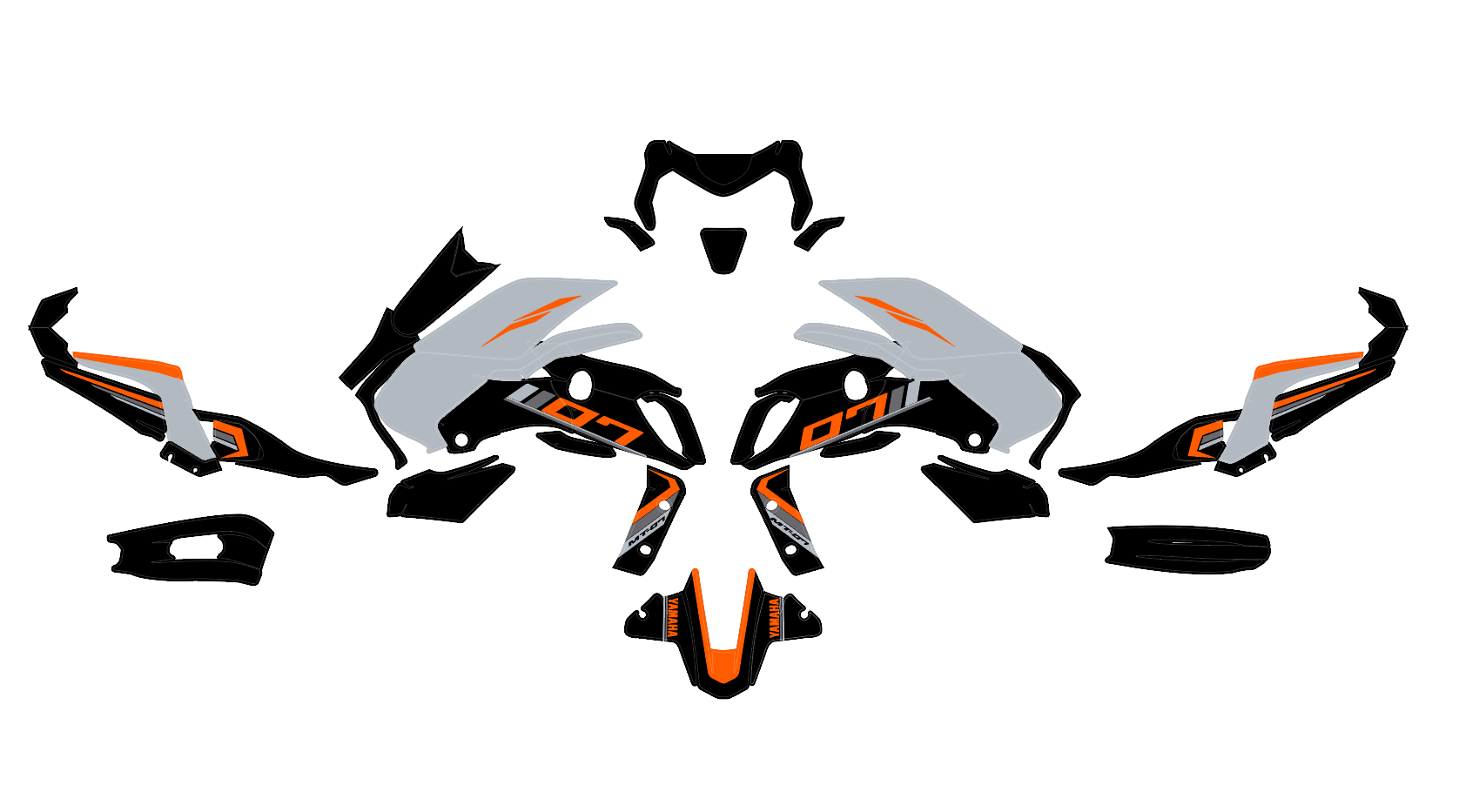 kit déco yamaha mt 07 ice fluo