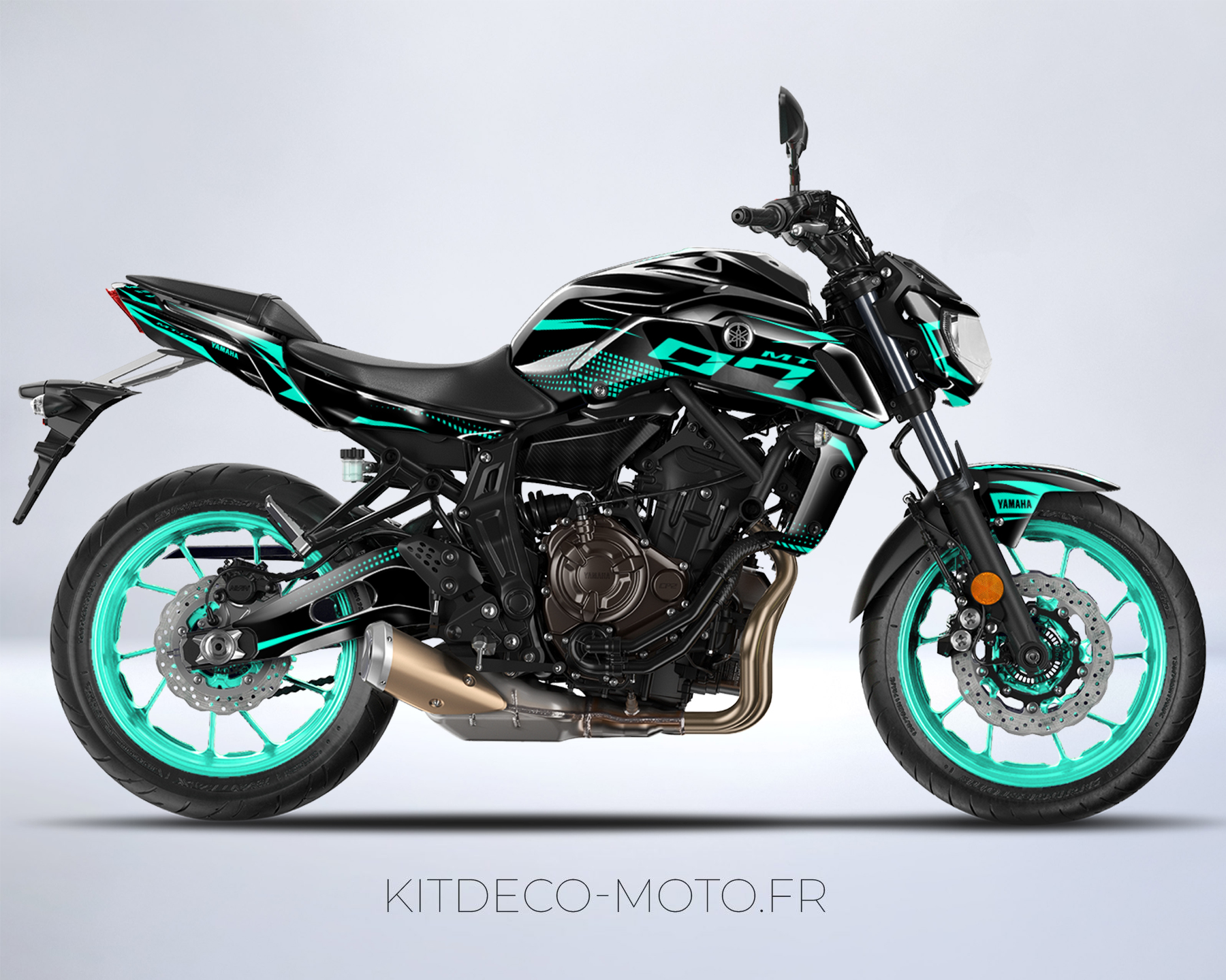 kit déco yamaha mt 07 race cyan