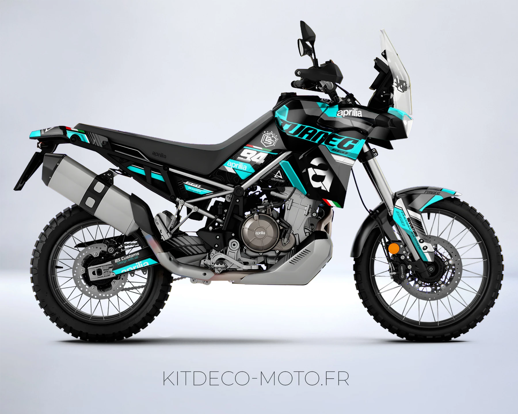 kit déco aprilia tuareg 660 – race cyan