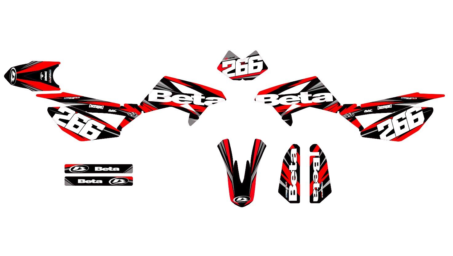 kit déco beta 50 – road rouge – 2011 2020