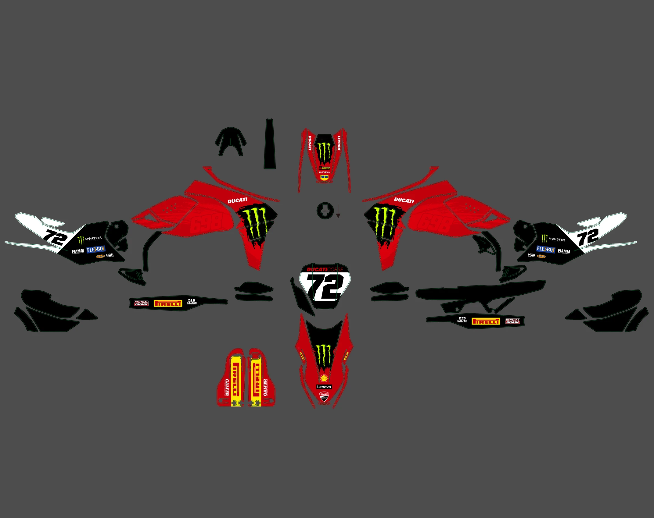 kit déco ducati hypermotard 698 mono monster
