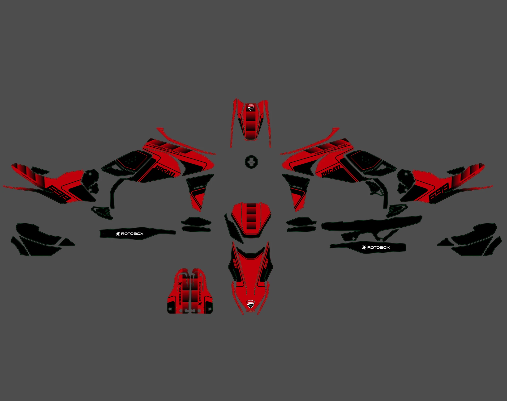 kit déco ducati hypermotard 698 mono race noir