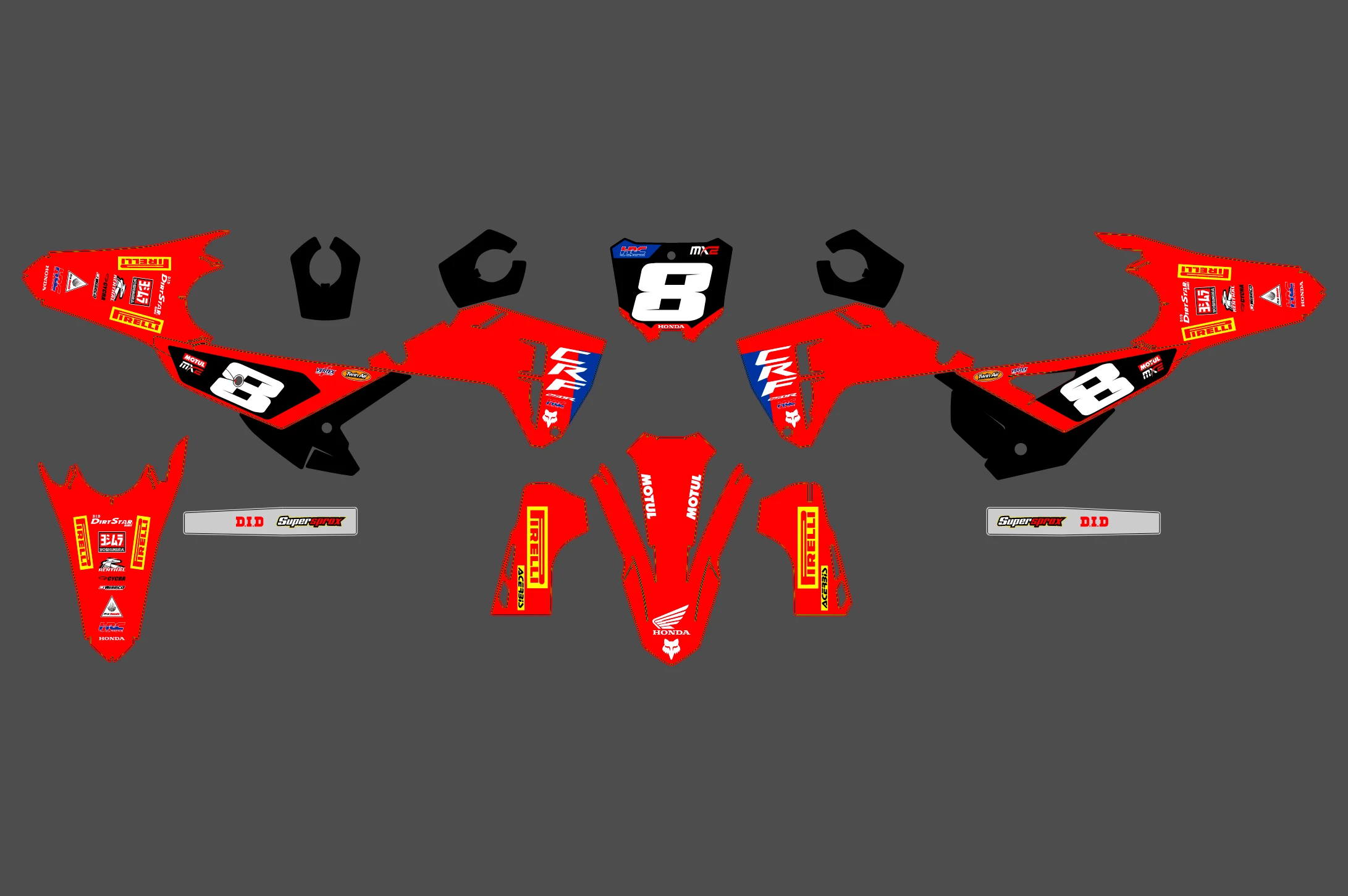 kit déco honda 450 crf (2025) – type origine