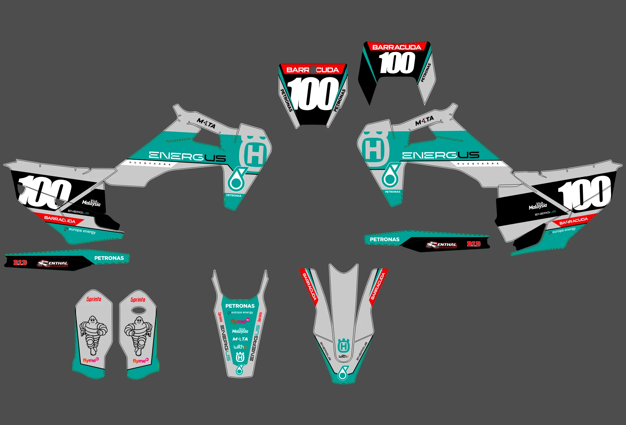 kit déco husqvarna te / fe (2020 2023) petronas
