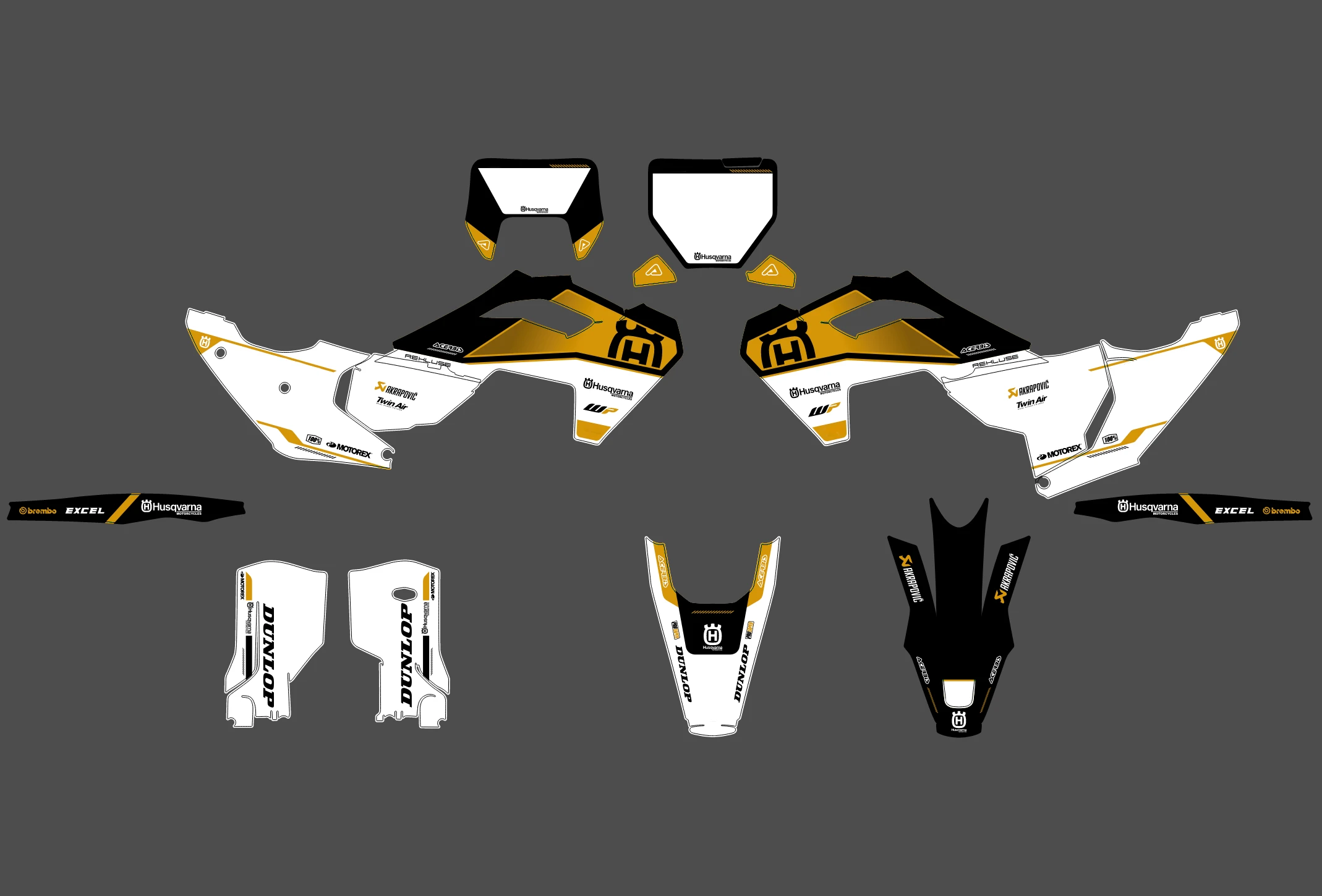 kit déco husqvarna tc / fc (2023 2024) craft sable