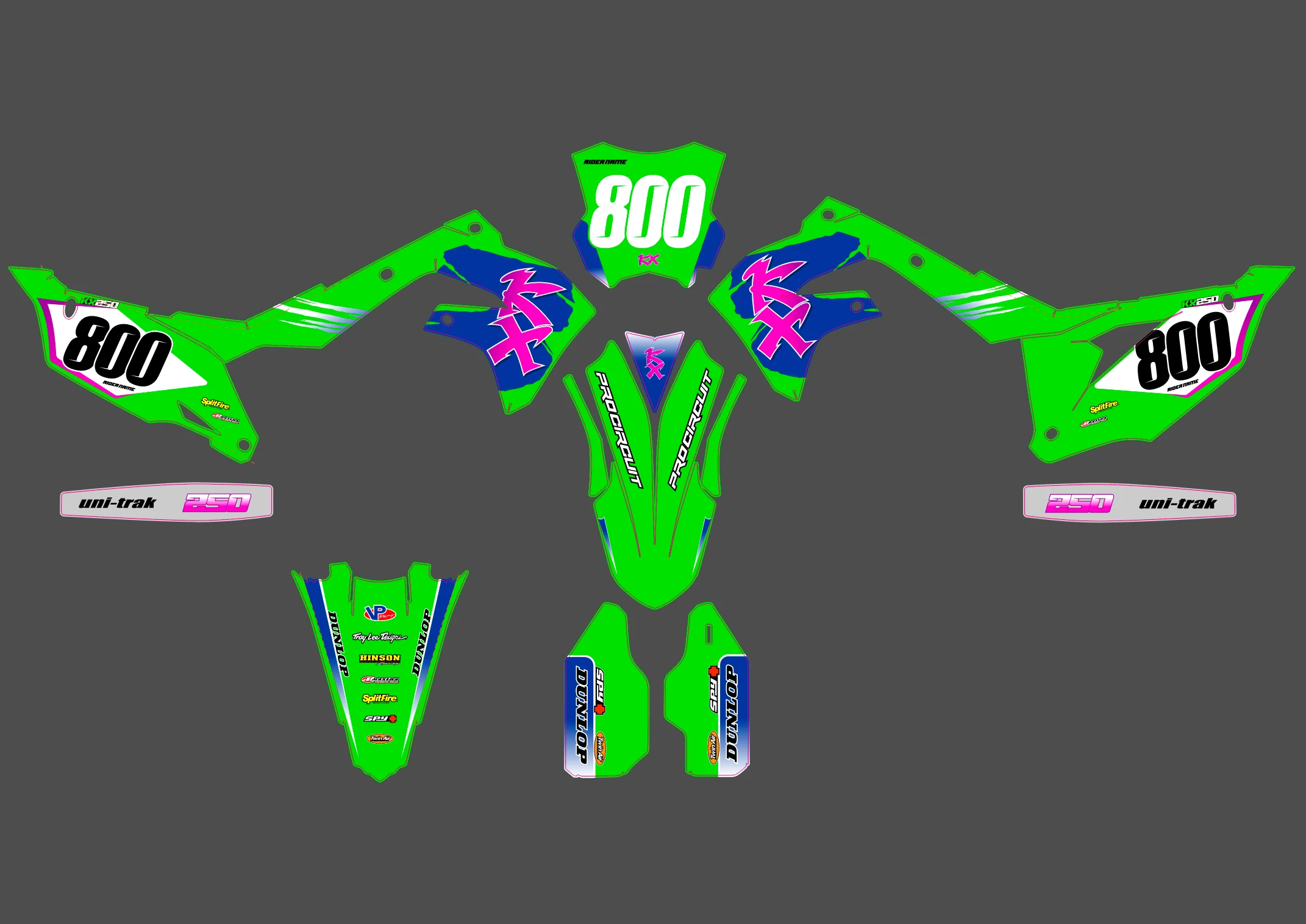 kit déco kawasaki 450 kxf (2019 2023) replica