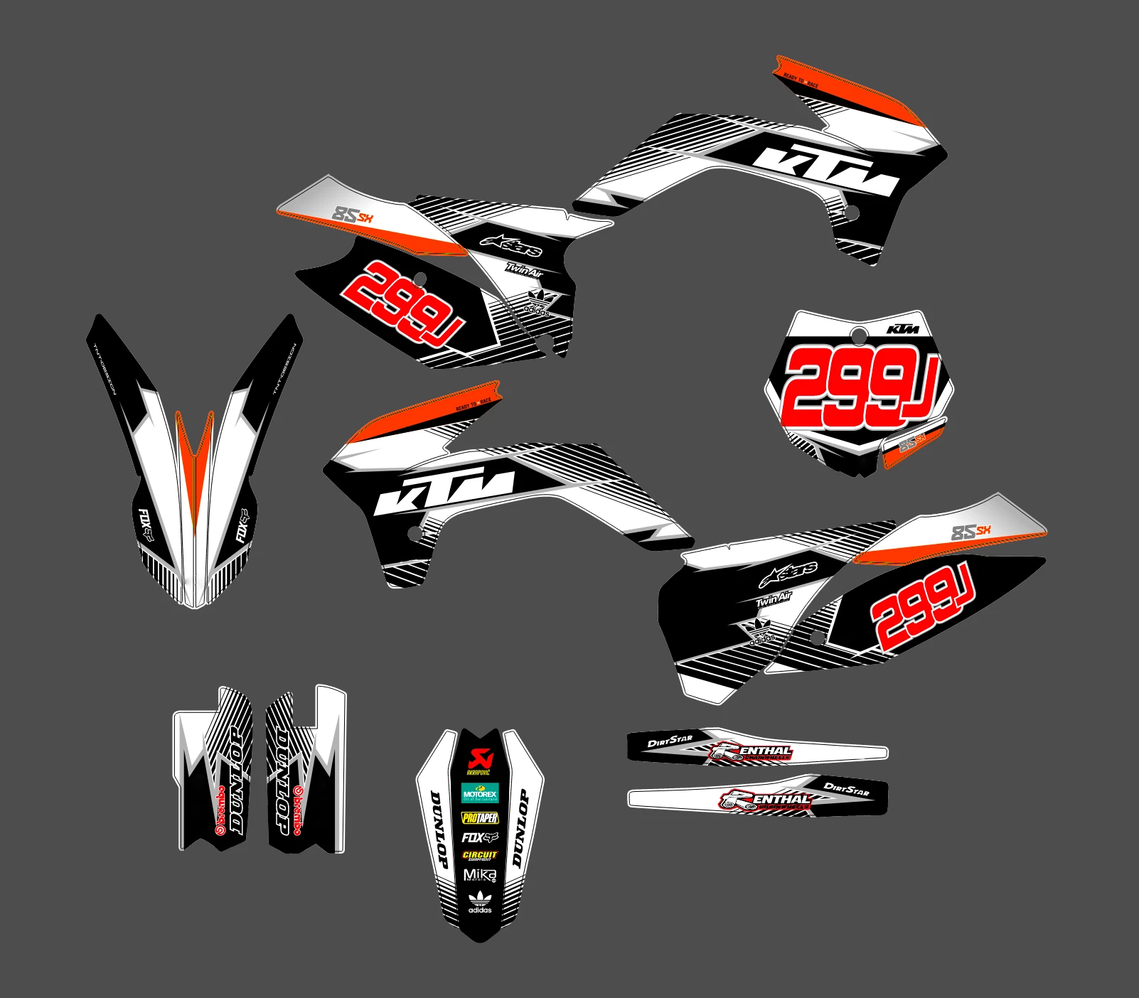 kit déco ktm 85 sx (2013 2017) track