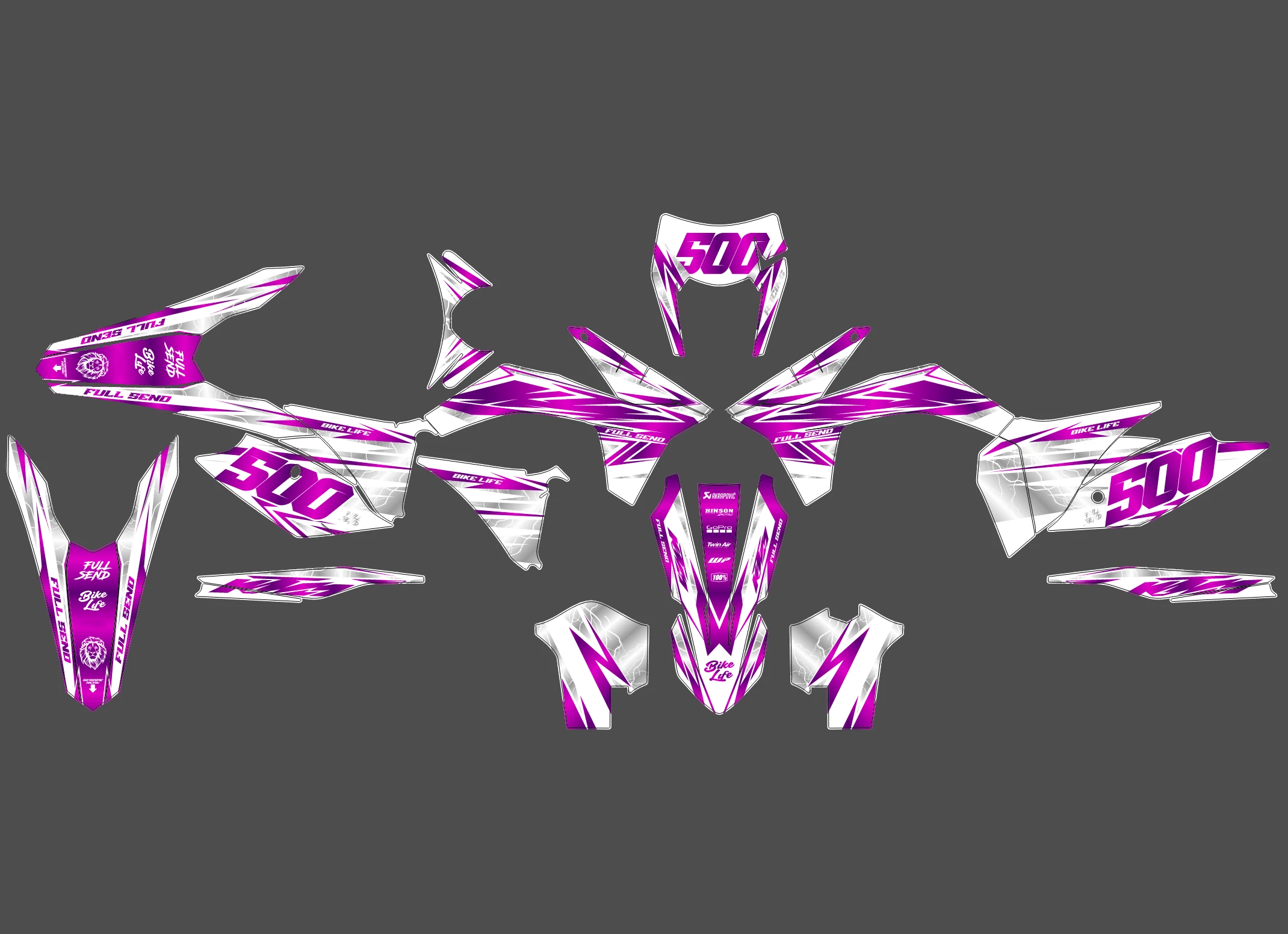 kit déco ktm sx / sxf (2011 2012) stark rose