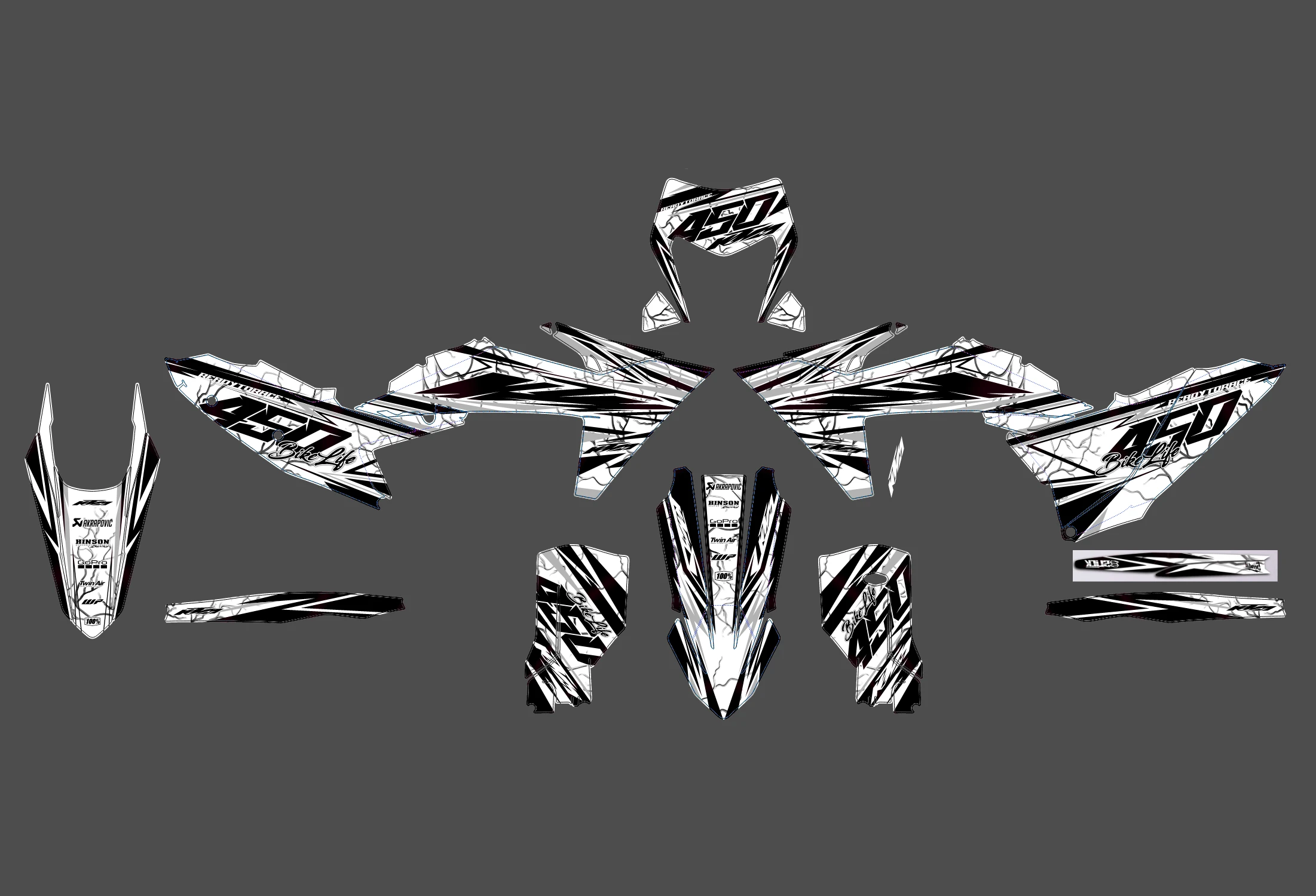 kit déco ktm exc / exc f (2024 2025) spark noir