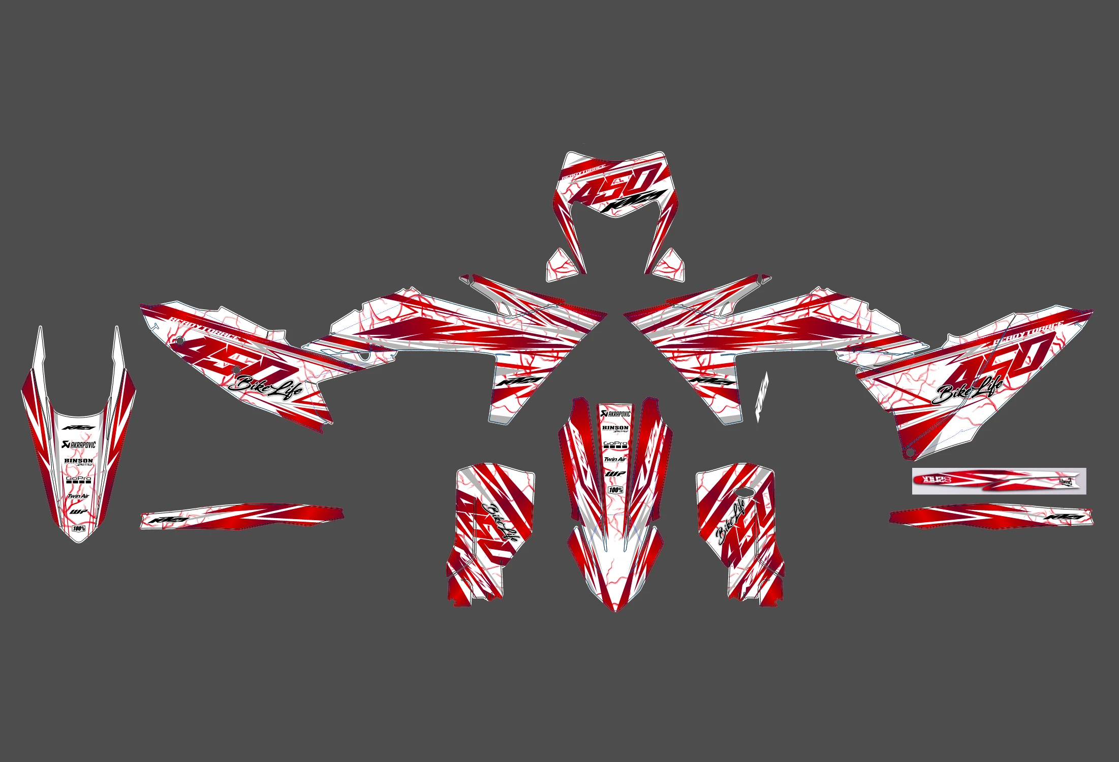 kit déco ktm exc / exc f (2024 2025) spark rouge