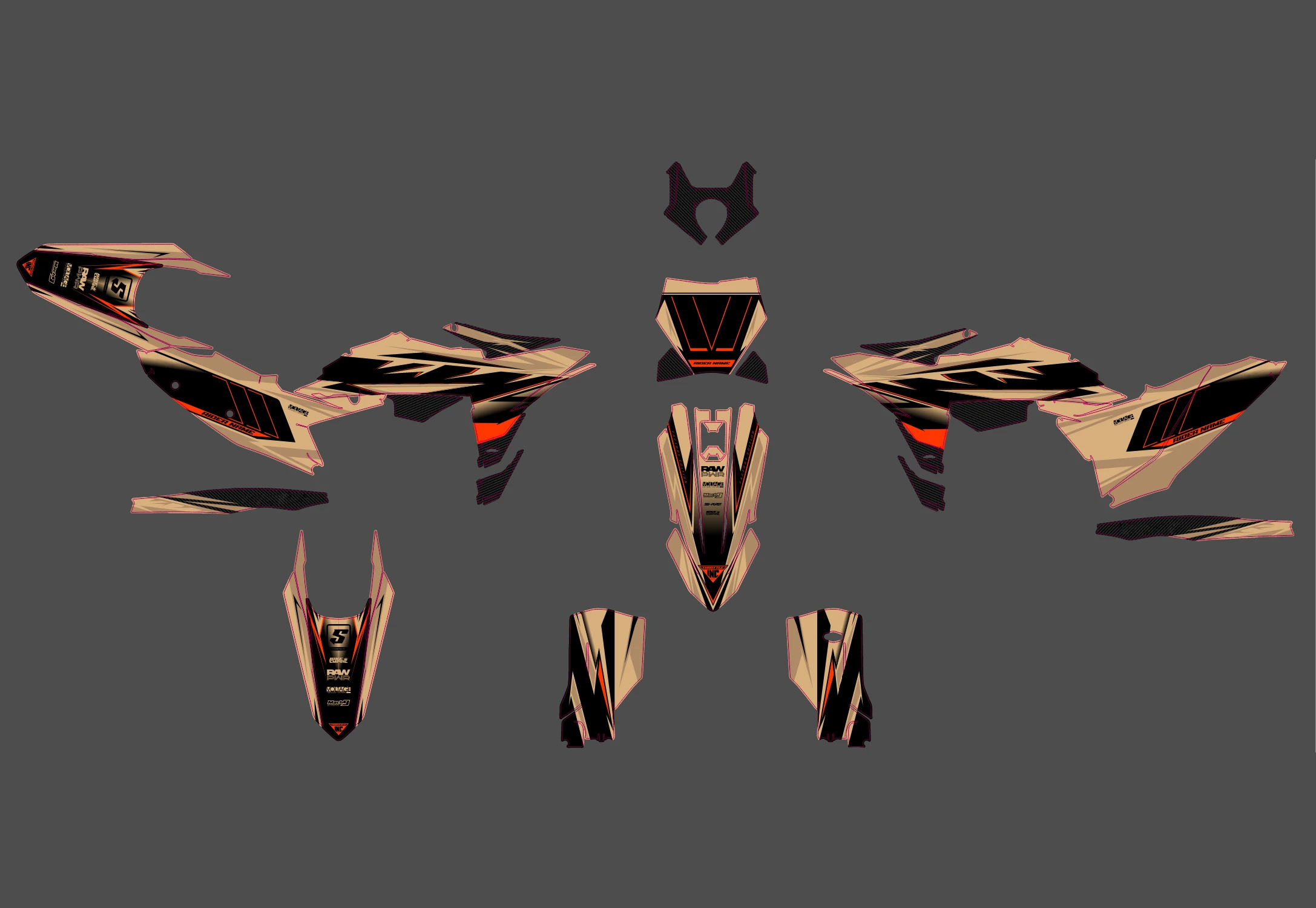 kit déco ktm sx / sx f (2025) factory sable