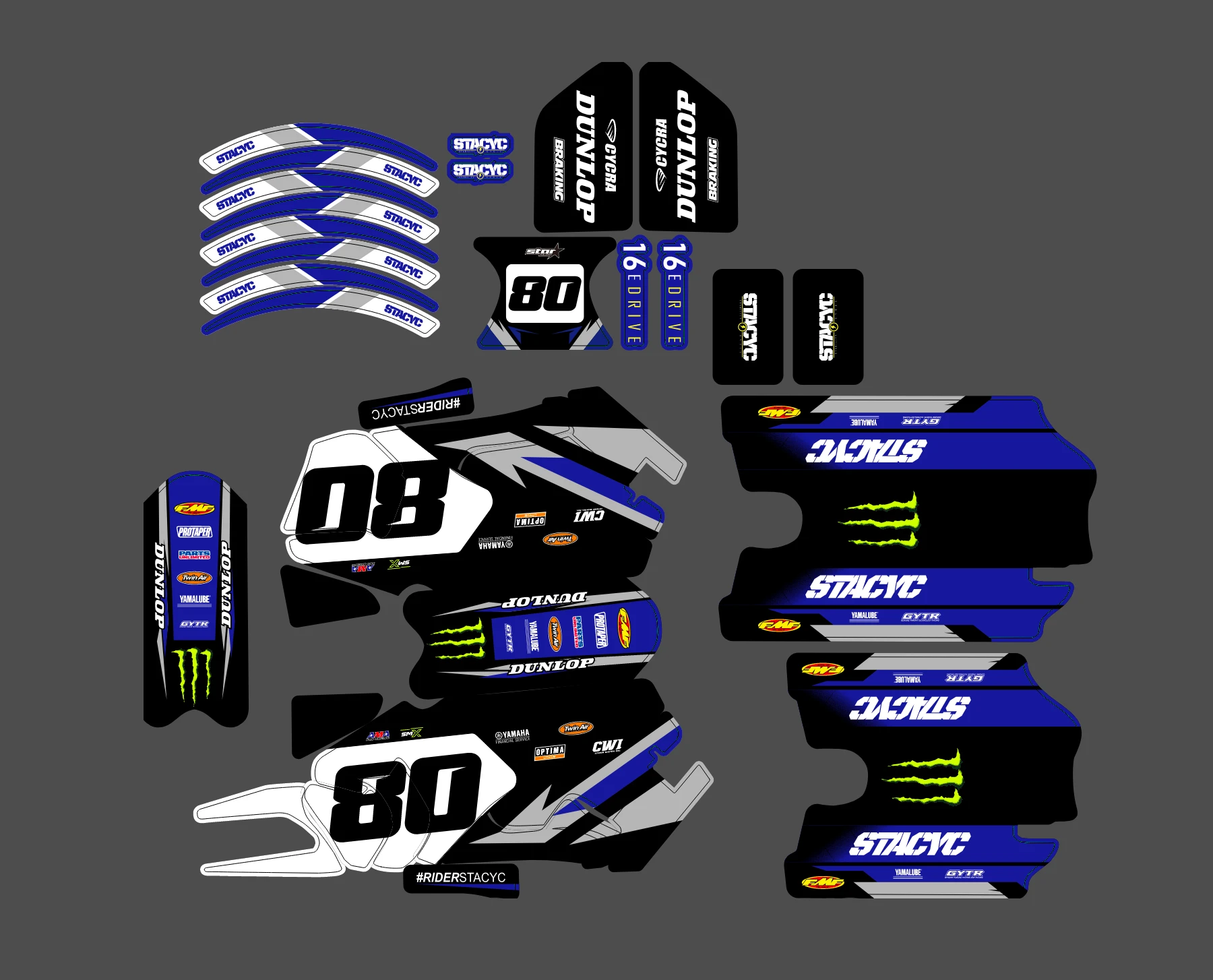 kit déco stacyc 16edrive monster