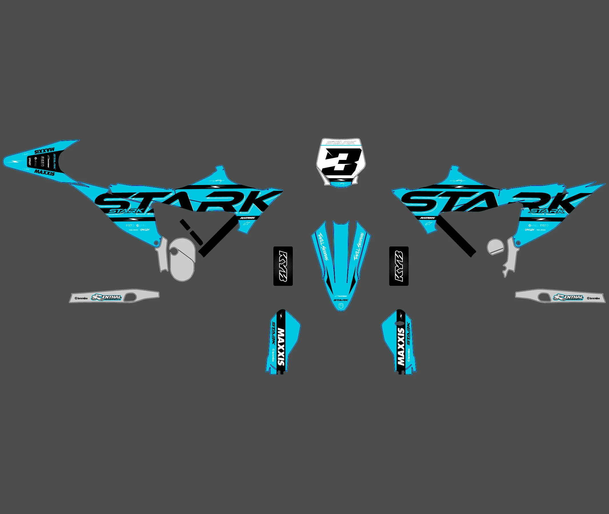 kit déco stark varg future race cyan