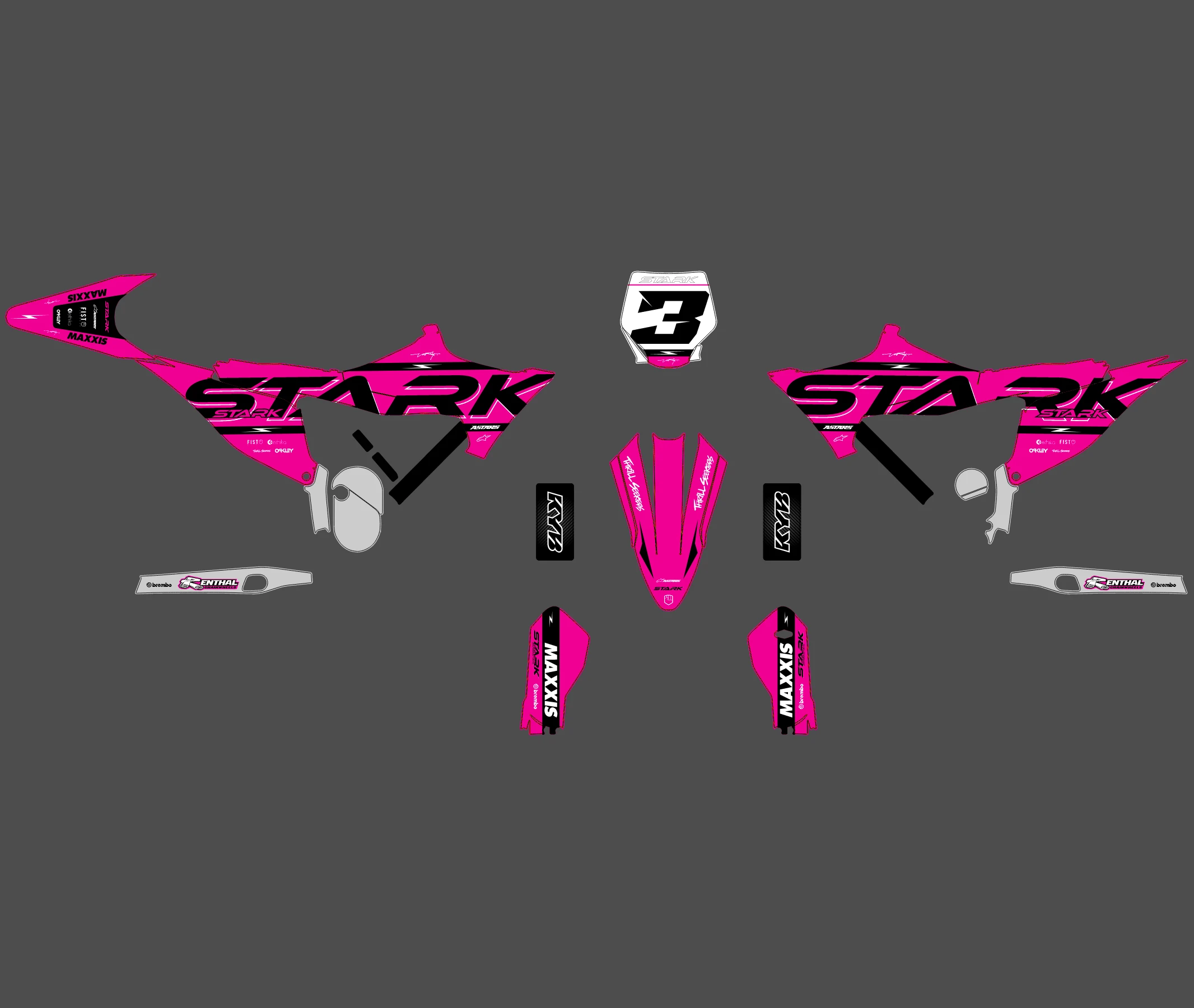 kit déco stark varg future race rose