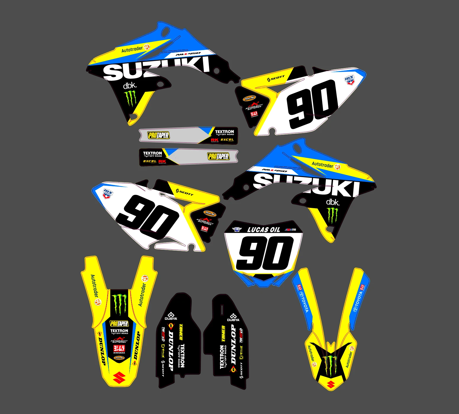 kit déco suzuki 250 rmz (2010 2018) monster