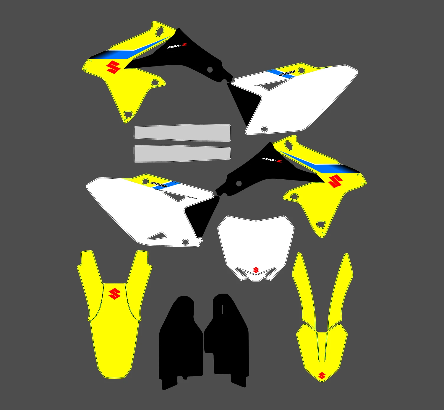 kit déco suzuki 250 rmz (2010 2018) origine
